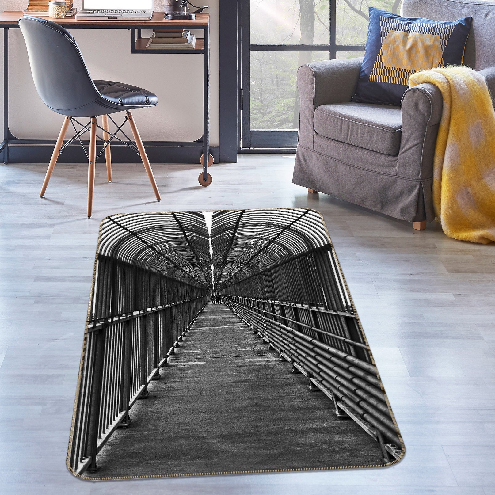 3D Tunnel 35121 Non Slip Rug Mat