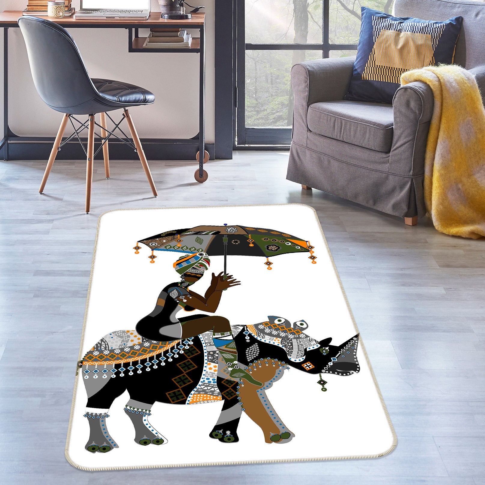 3D Ride Animal Umbrella 76202 Non Slip Rug Mat