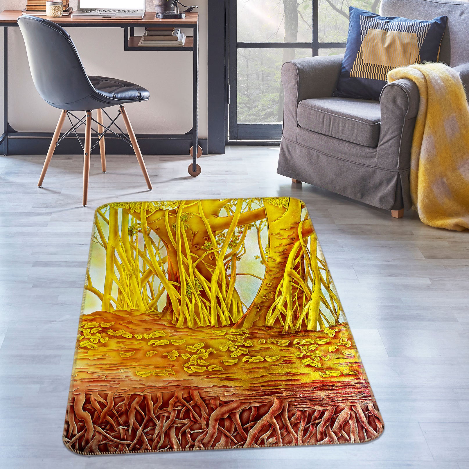 3D Golden Trunk 32227 Non Slip Rug Mat