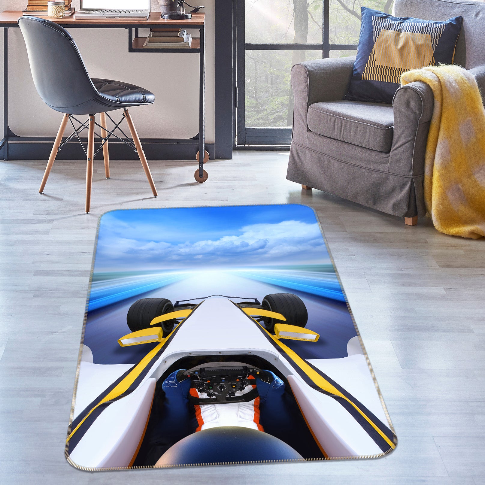 3D Racing Car 42038 Vehicle Non Slip Rug Mat