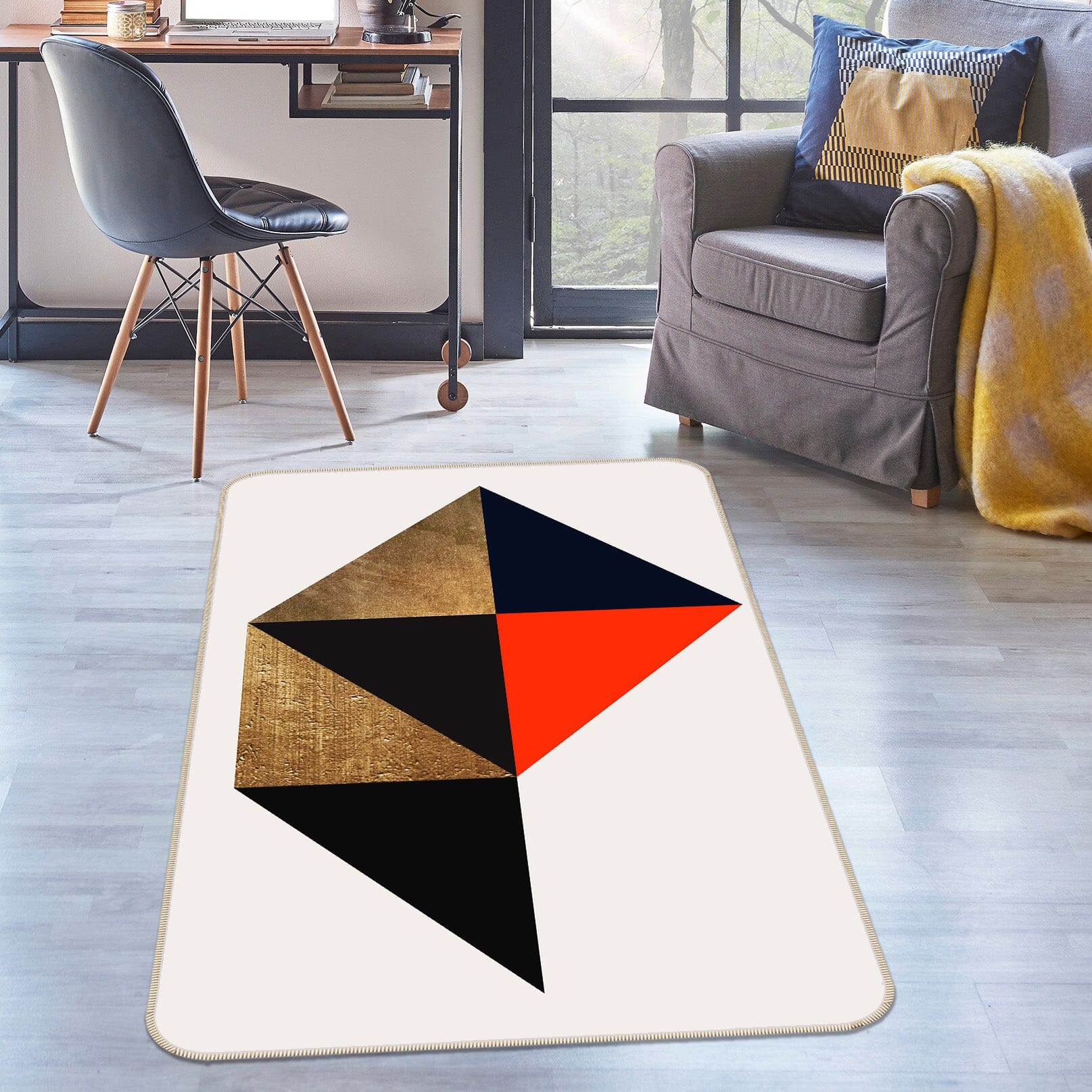 3D Golden Square 1130 Boris Draschoff Rug Non Slip Rug Mat Mat AJ Creativity Home 