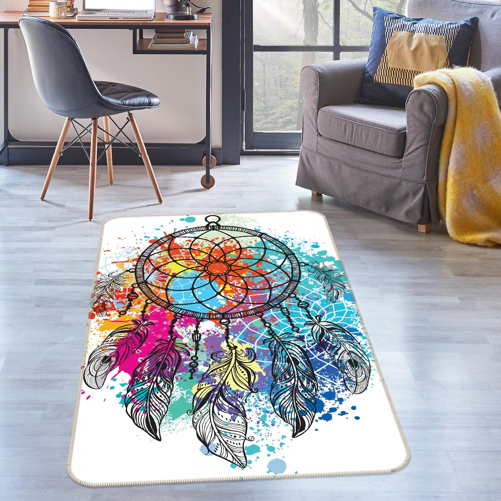 3D Dream Catcher 37116 Non Slip Rug Mat