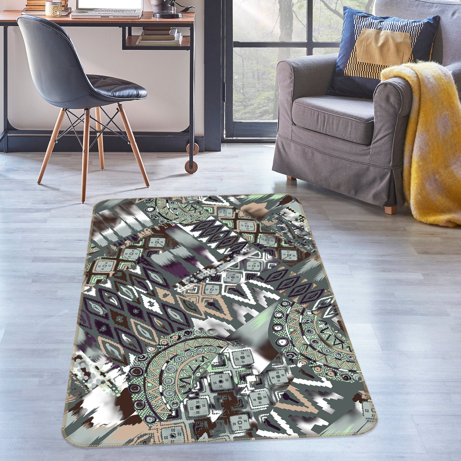3D Pattern 33101 Non Slip Rug Mat