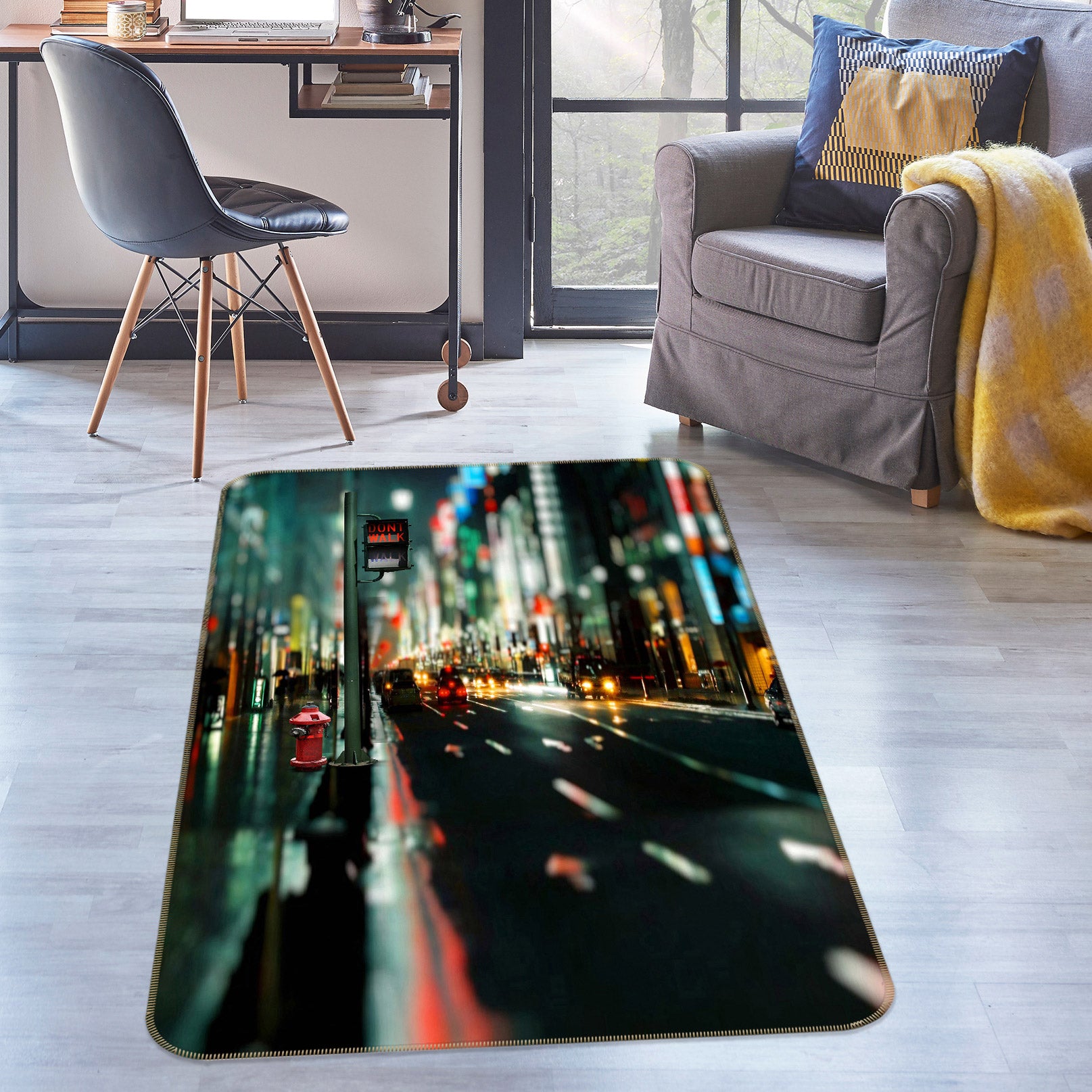 3D Street Road 76088 Non Slip Rug Mat
