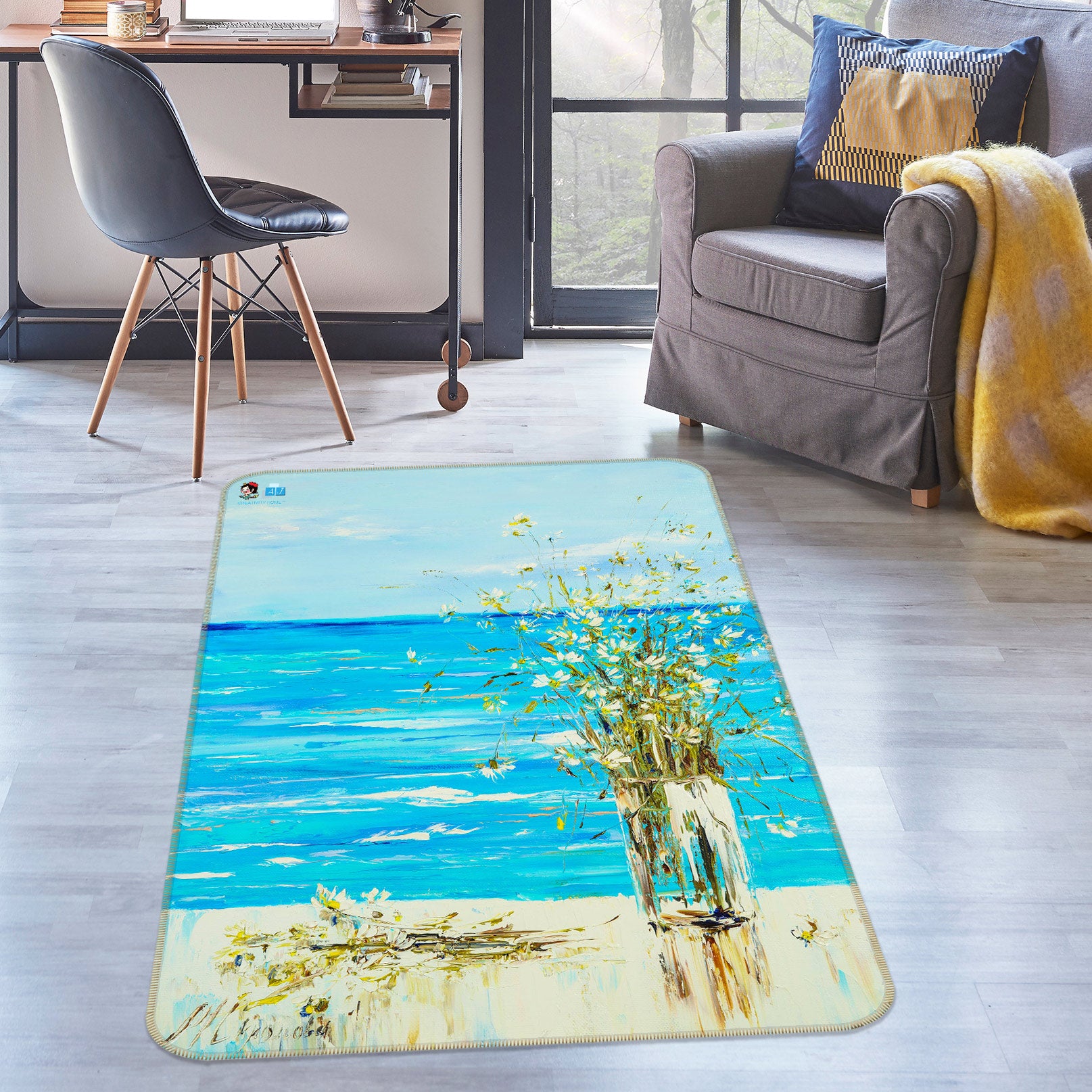 3D Marine Vase 1181 Skromova Marina Rug Non Slip Rug Mat