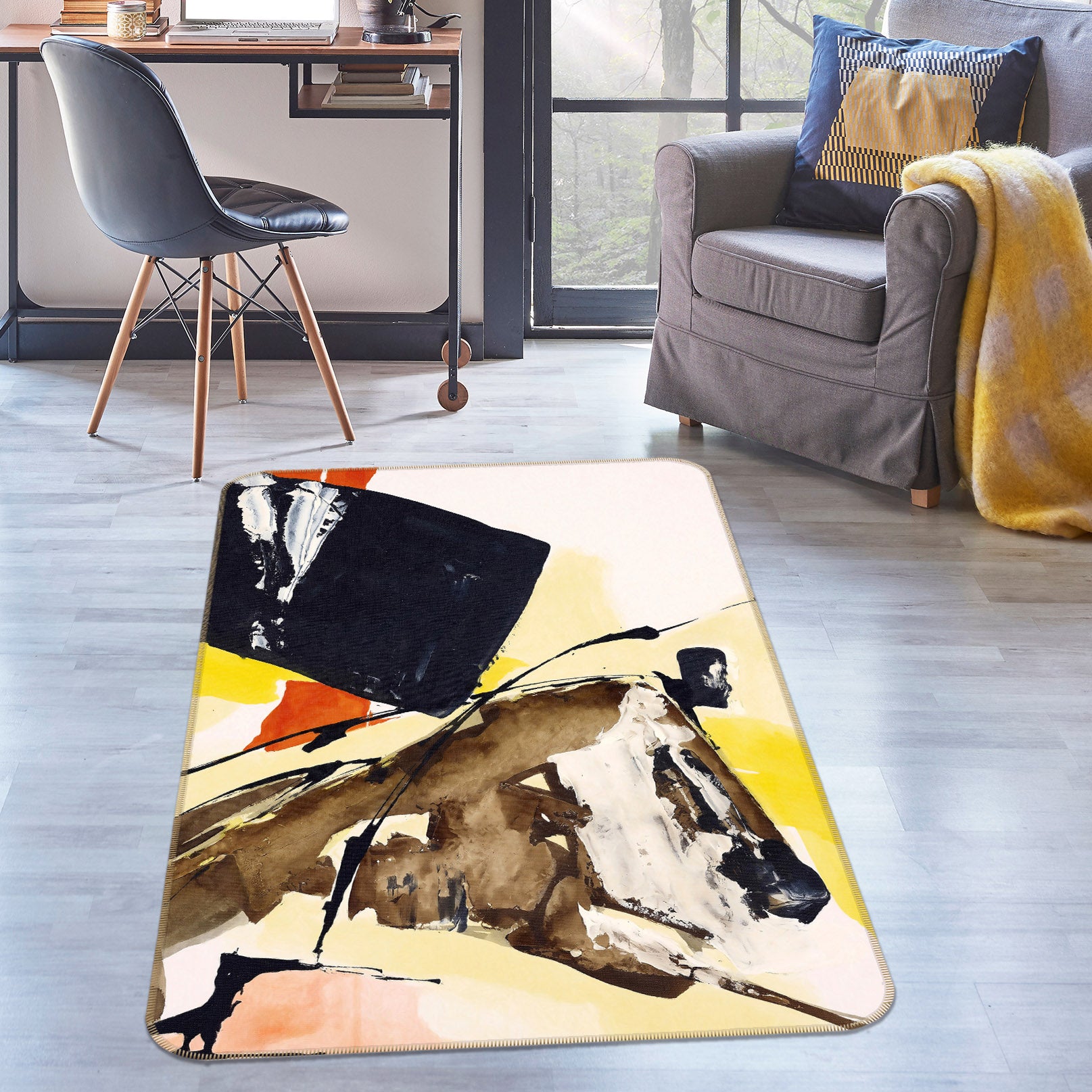 3D Pattern 65036 Non Slip Rug Mat