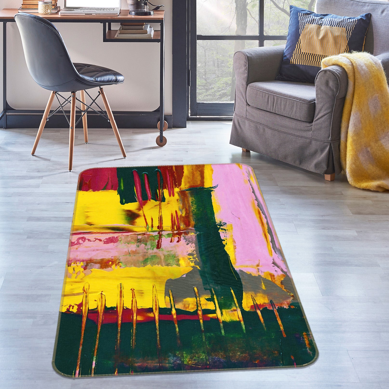 3D Color Pattern 65041 Non Slip Rug Mat