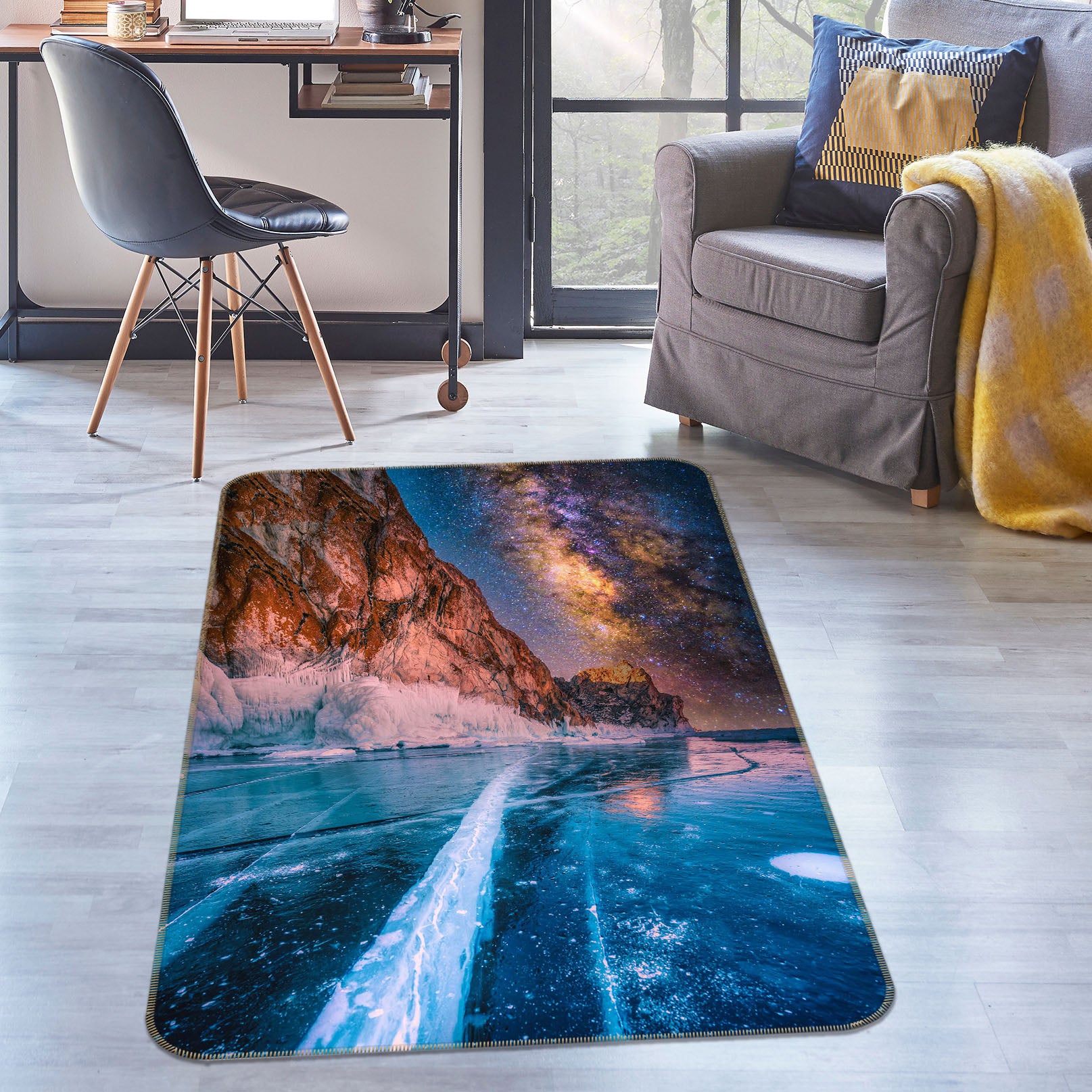 3D Mountain Ice 29232 Non Slip Rug Mat