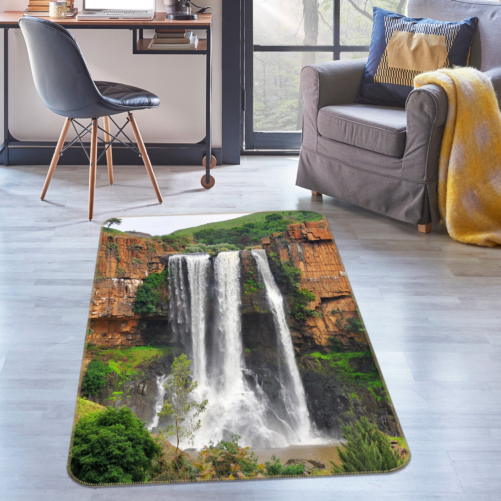 3D Waterfall 26045 Non Slip Rug Mat