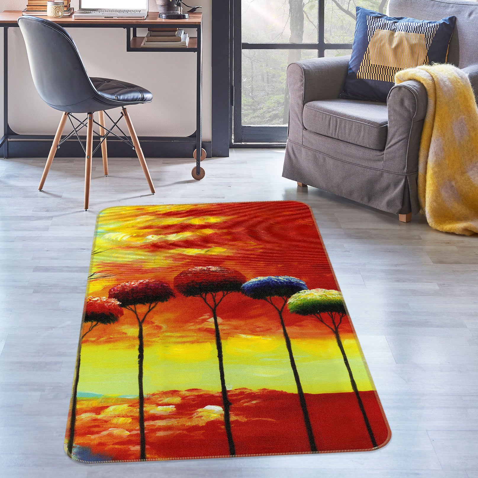 3D Color Tree 76170 Non Slip Rug Mat