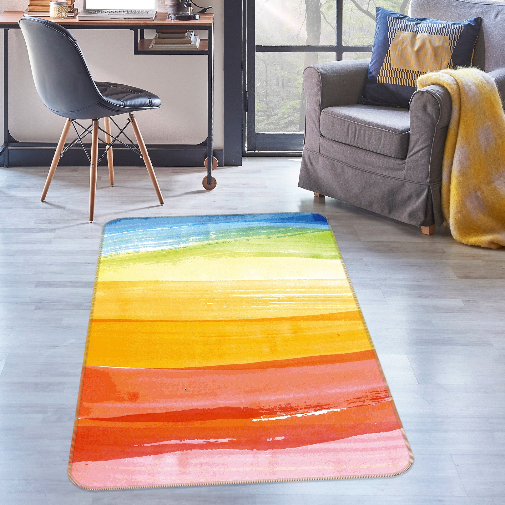 3D Color Bar 30100 Non Slip Rug Mat