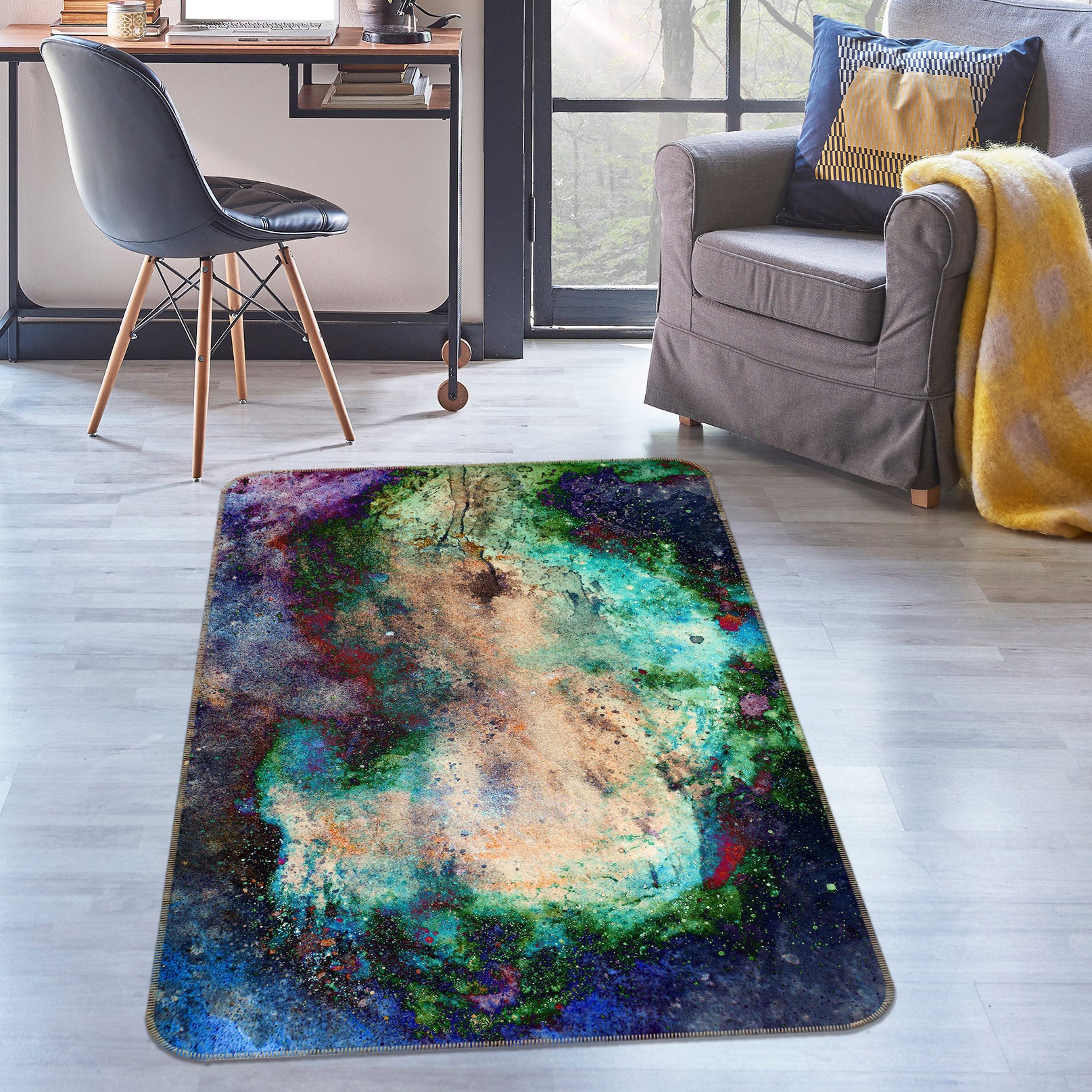 3D Colour 65051 Non Slip Rug Mat