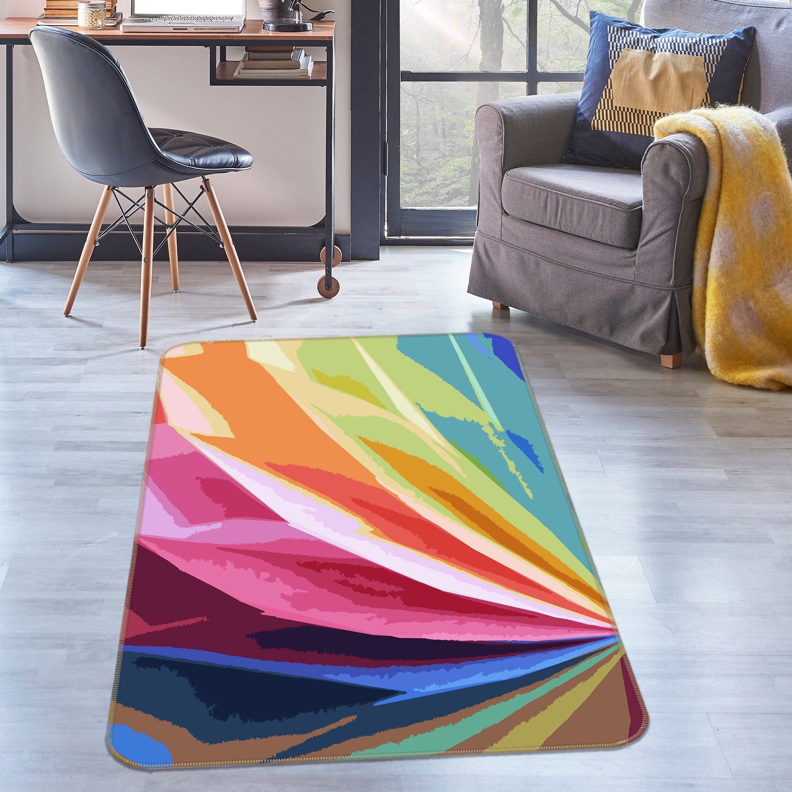 3D Color Pattern 70063 Shandra Smith Rug Non Slip Rug Mat