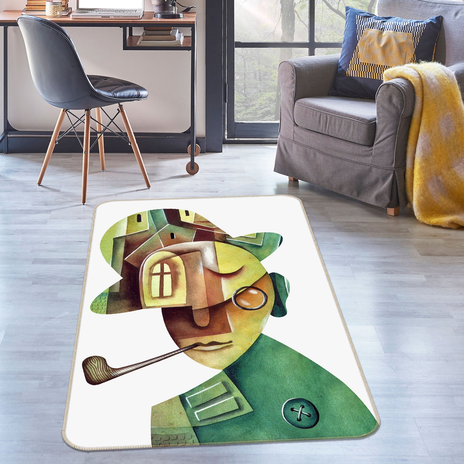 3D Abstract Painting 33204 Non Slip Rug Mat
