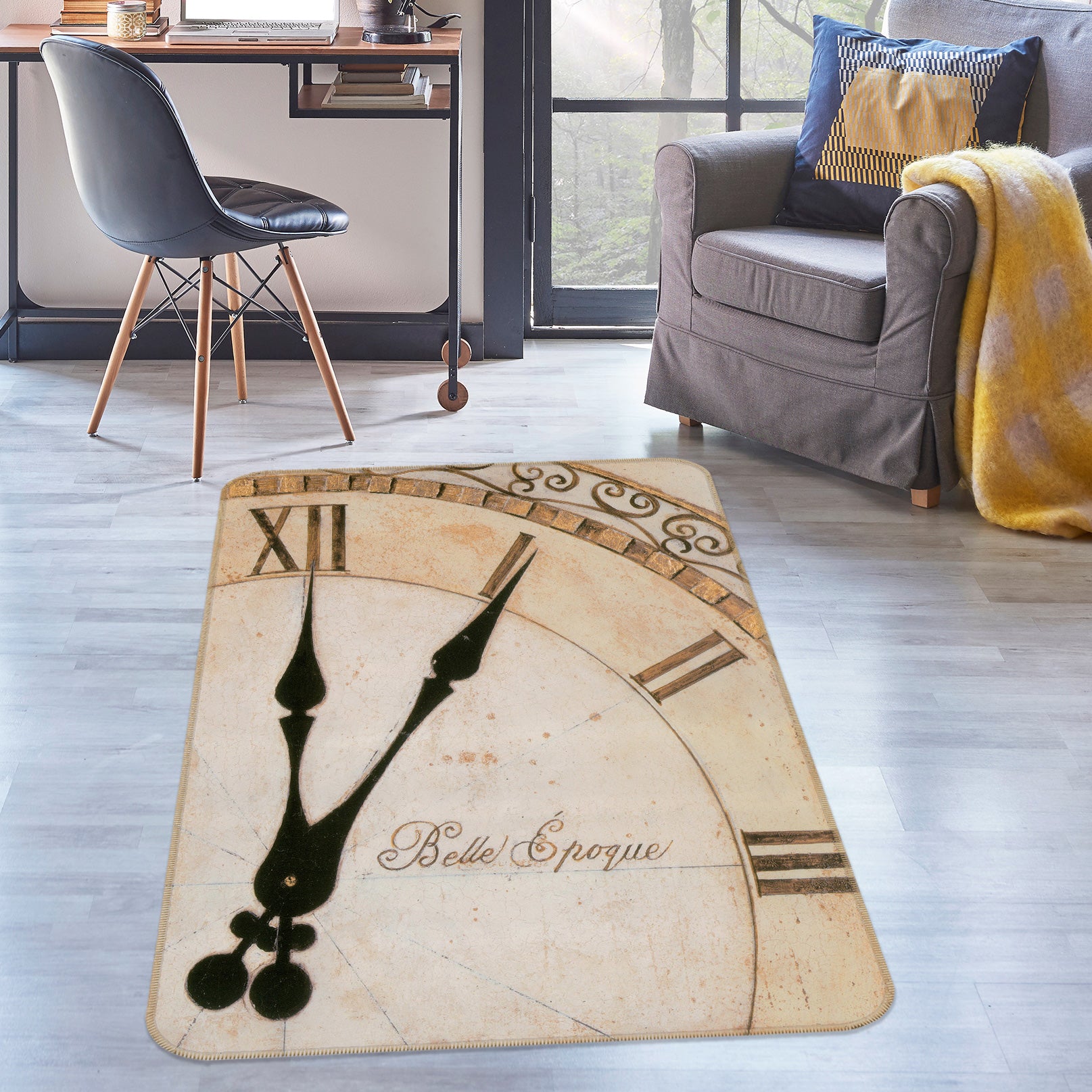 3D Clock 76137 Non Slip Rug Mat