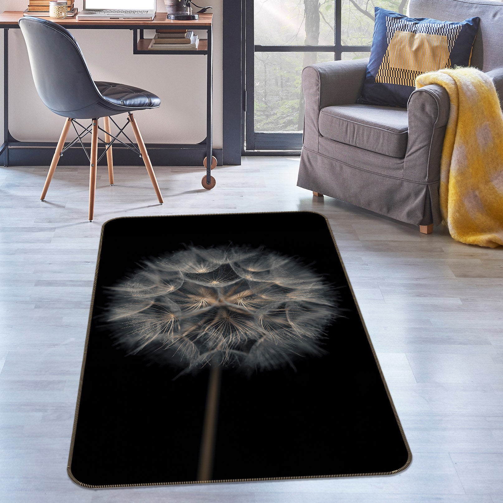 3D Dandelion 83295 Assaf Frank Rug Non Slip Rug Mat