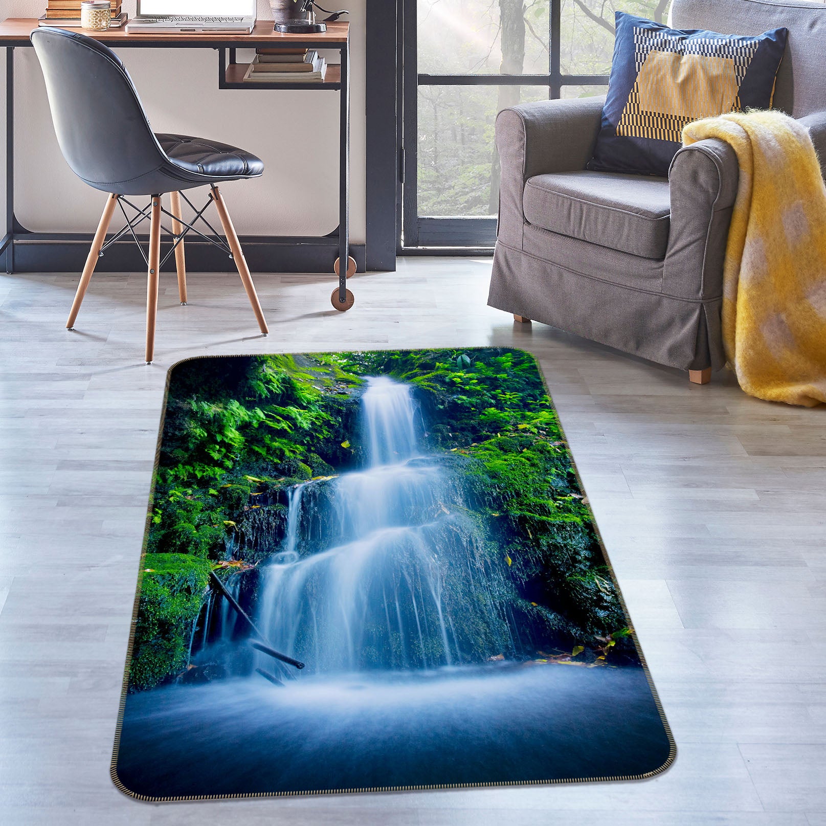 3D Waterfall 26118 Non Slip Rug Mat