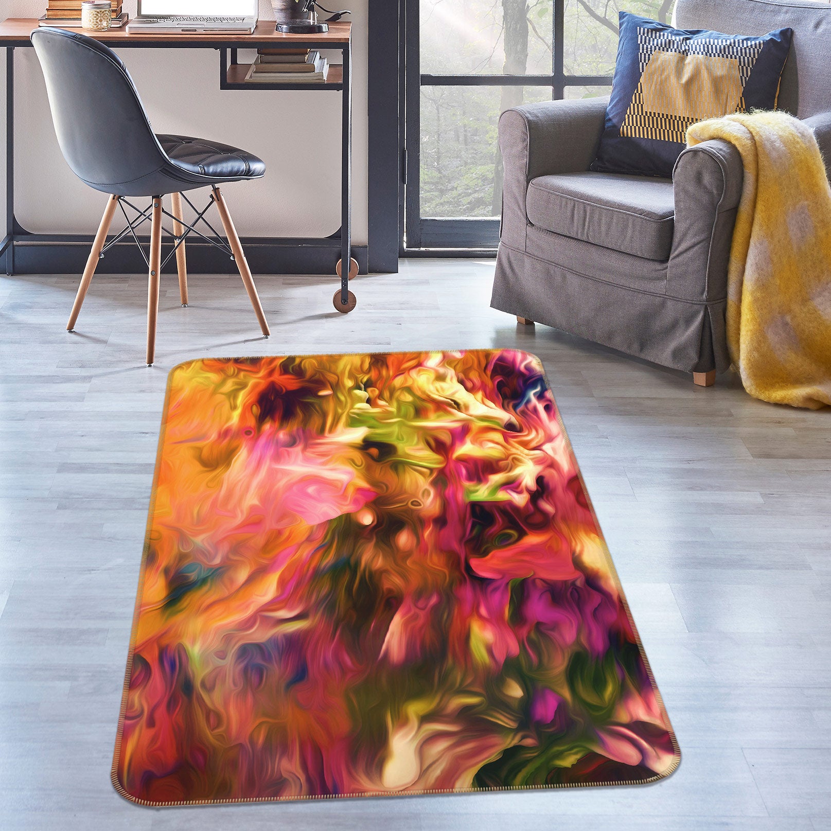 3D Pattern 27047 Non Slip Rug Mat