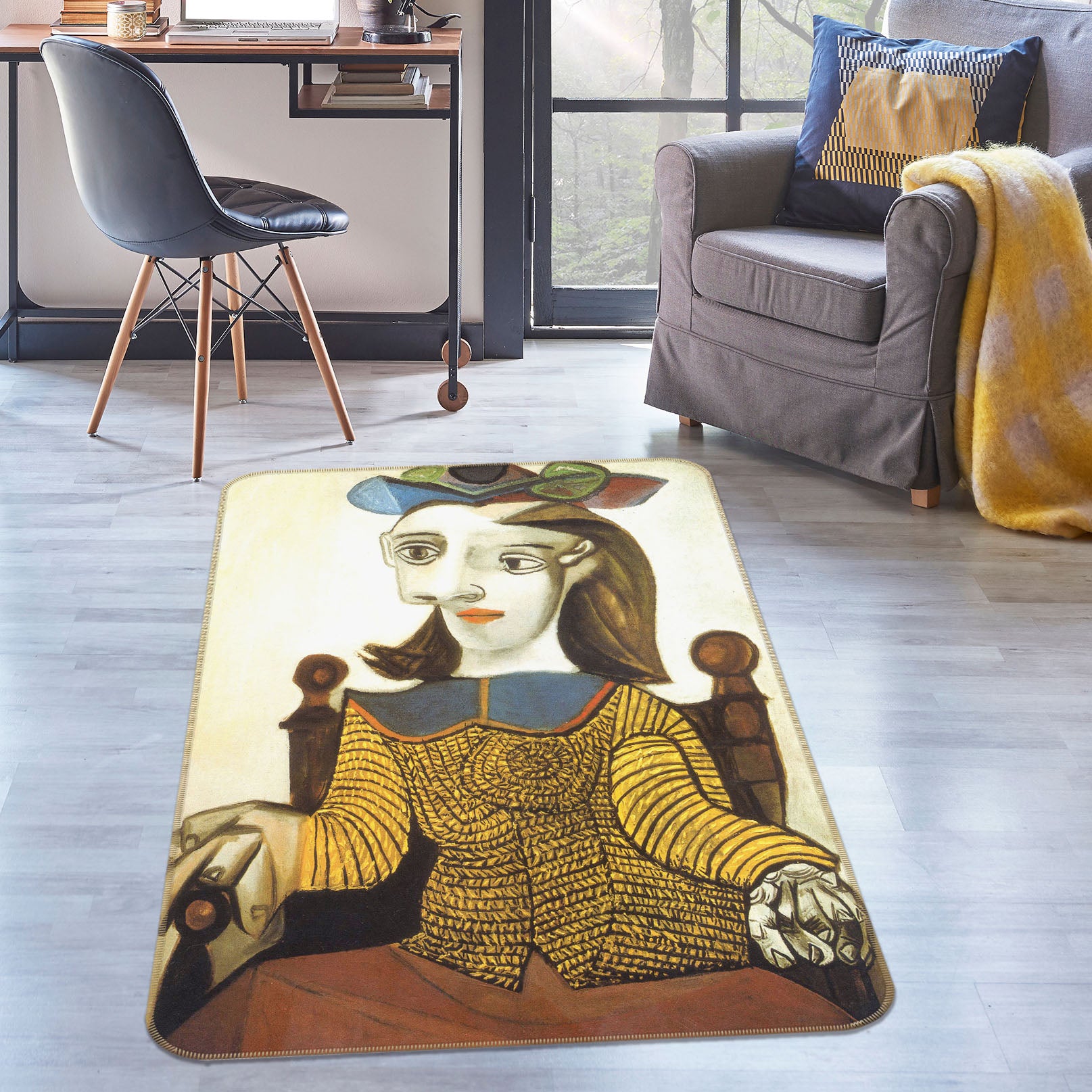 3D Abstract 33208 Non Slip Rug Mat