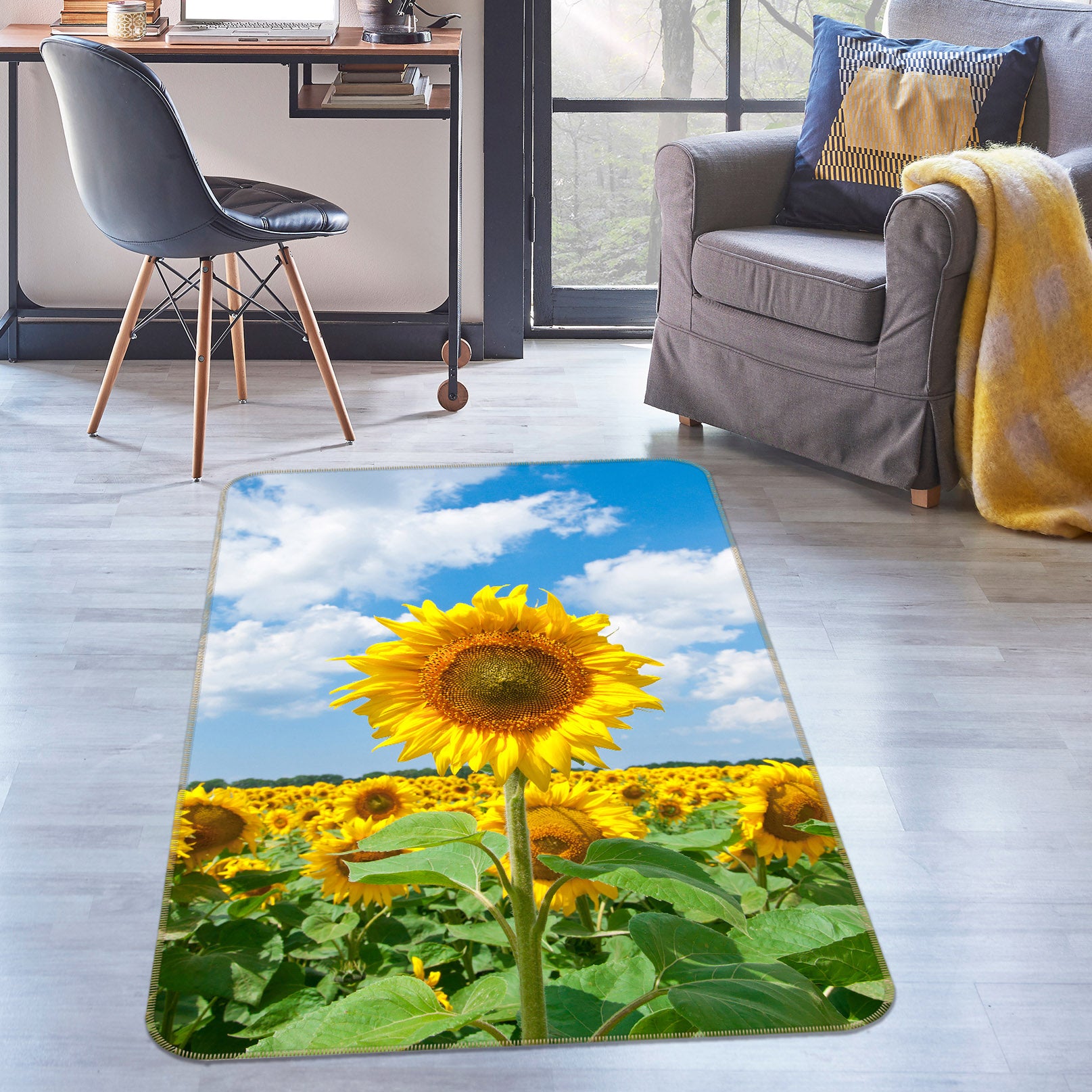 3D Sunflower 29240 Non Slip Rug Mat