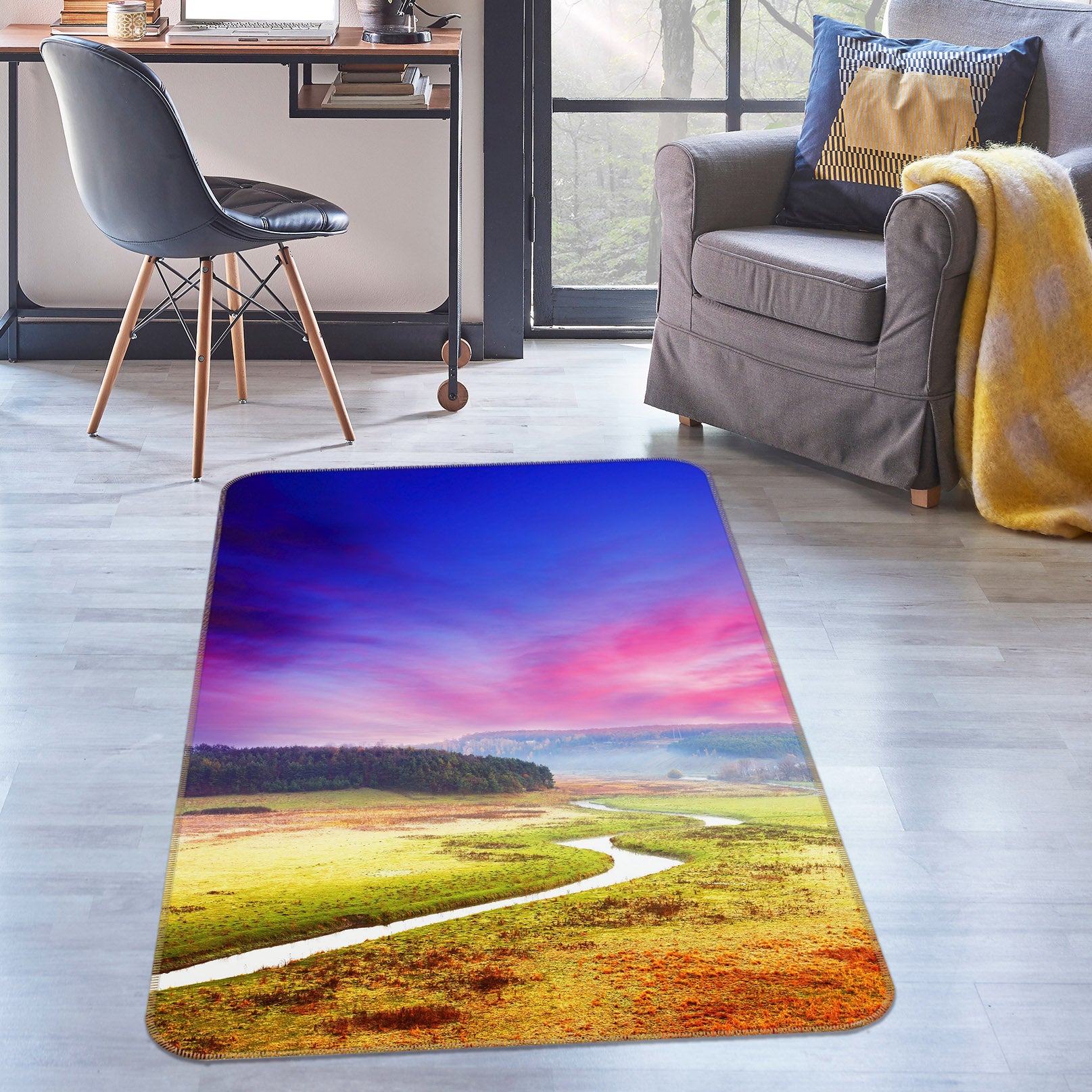 3D River 32107 Non Slip Rug Mat