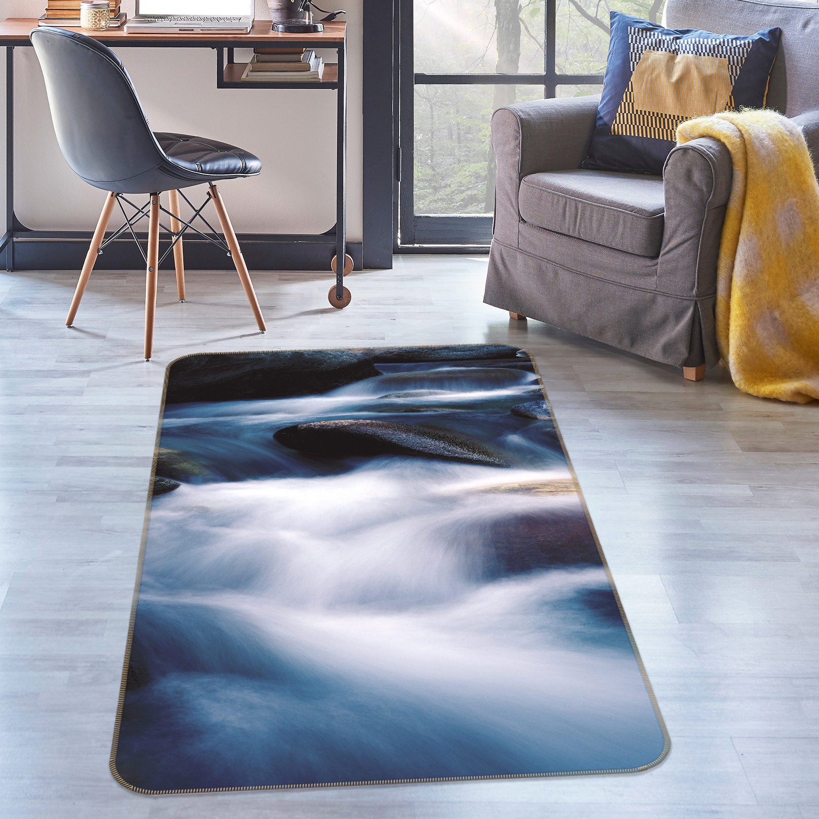 3D Waterfall 27030 Non Slip Rug Mat