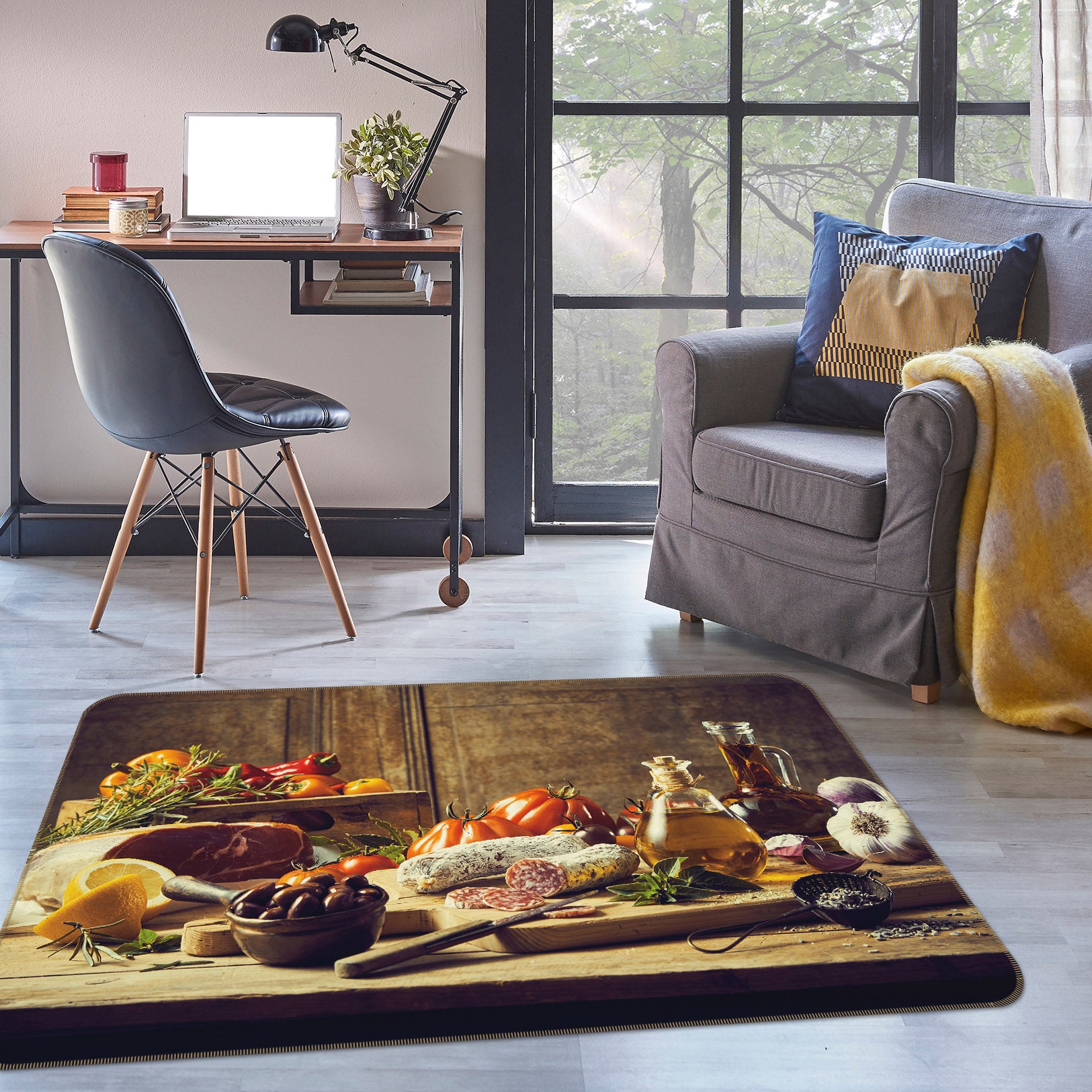 3D Vegetable Fruit 36062 Non Slip Rug Mat