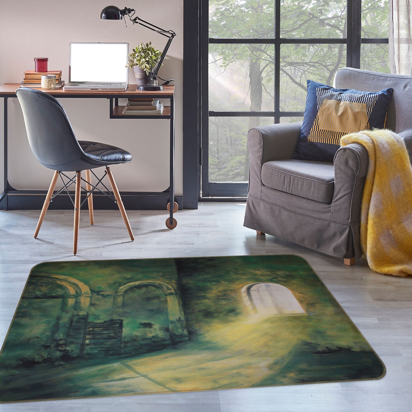 3D Window Sunlight 75202 Non Slip Rug Mat