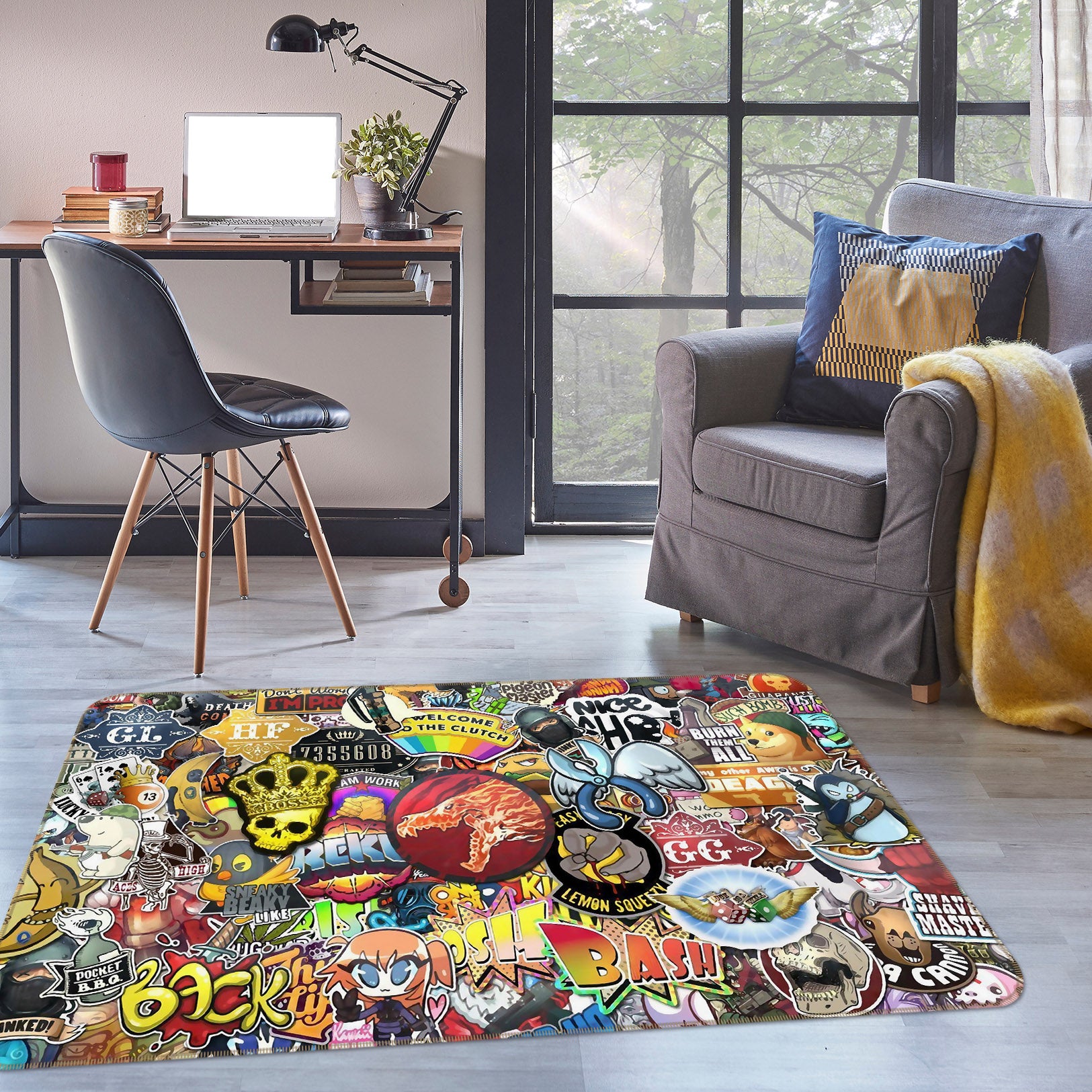 3D Label Logo 34073 Non Slip Rug Mat