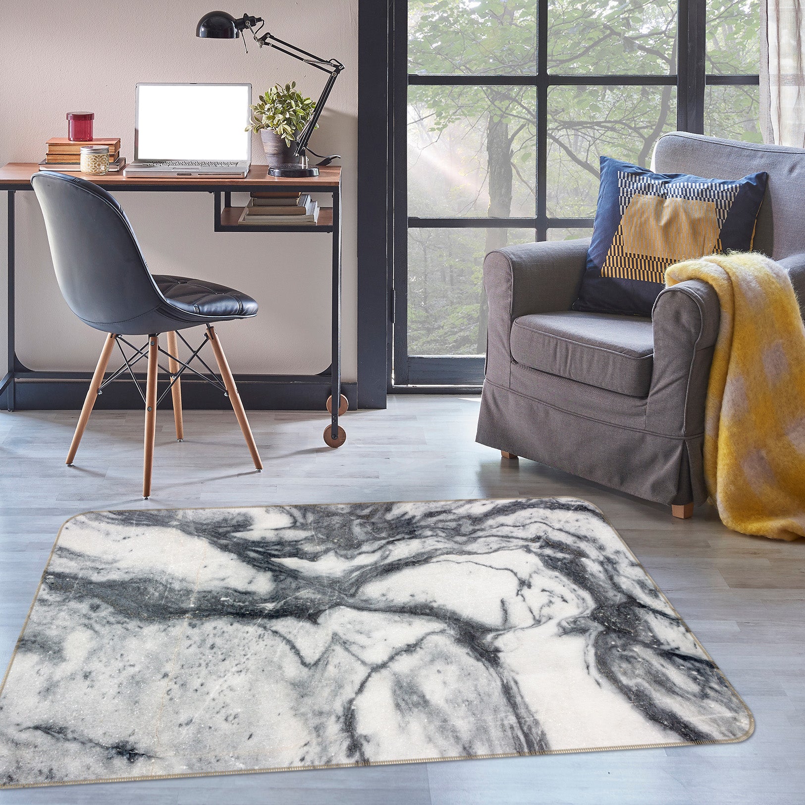 3D Marbling 25213 Non Slip Rug Mat