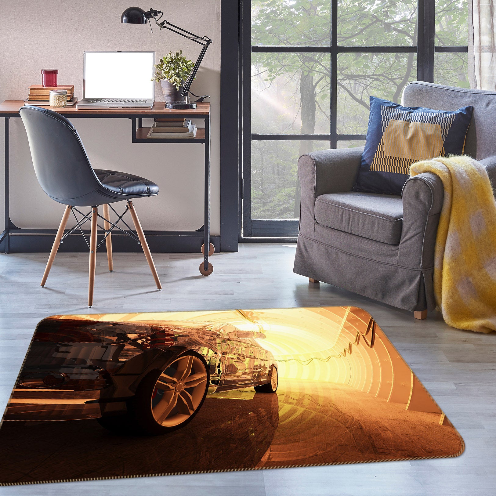 3D Car Body 42113 Vehicle Non Slip Rug Mat