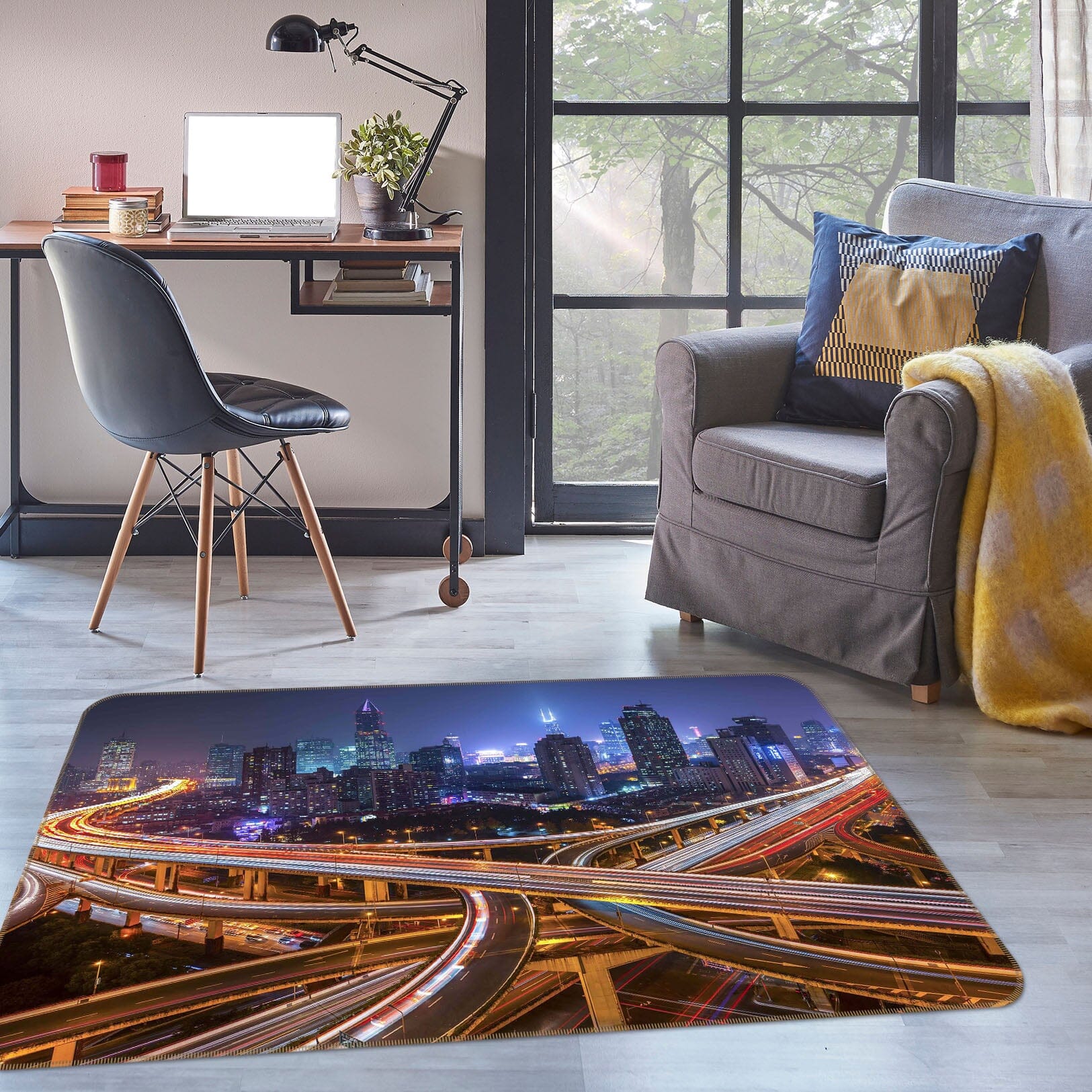 3D Transportation Hub 1166 Marco Carmassi Rug Non Slip Rug Mat Mat AJ Creativity Home 