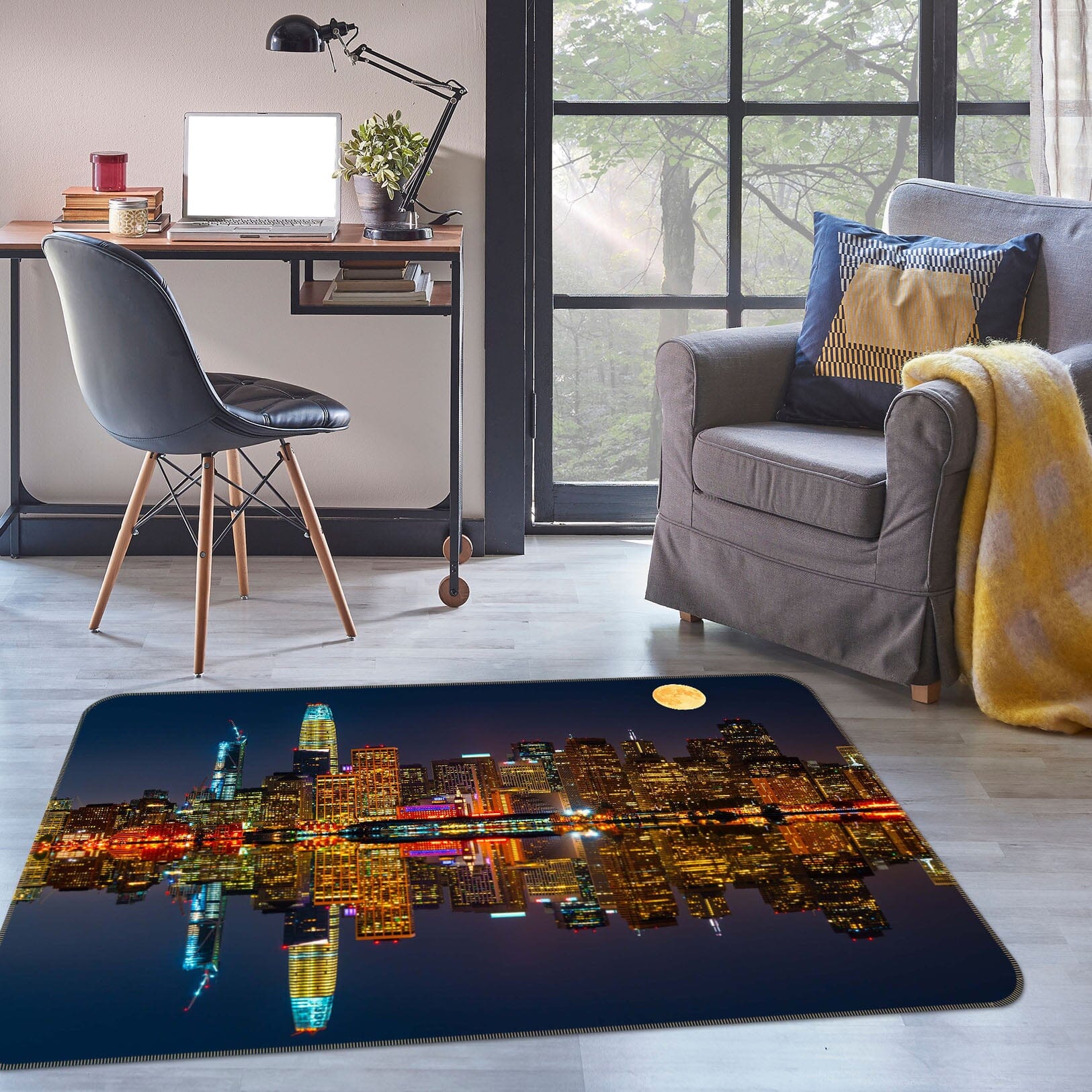 3D Water City 1174 Marco Carmassi Rug Non Slip Rug Mat Mat AJ Creativity Home 