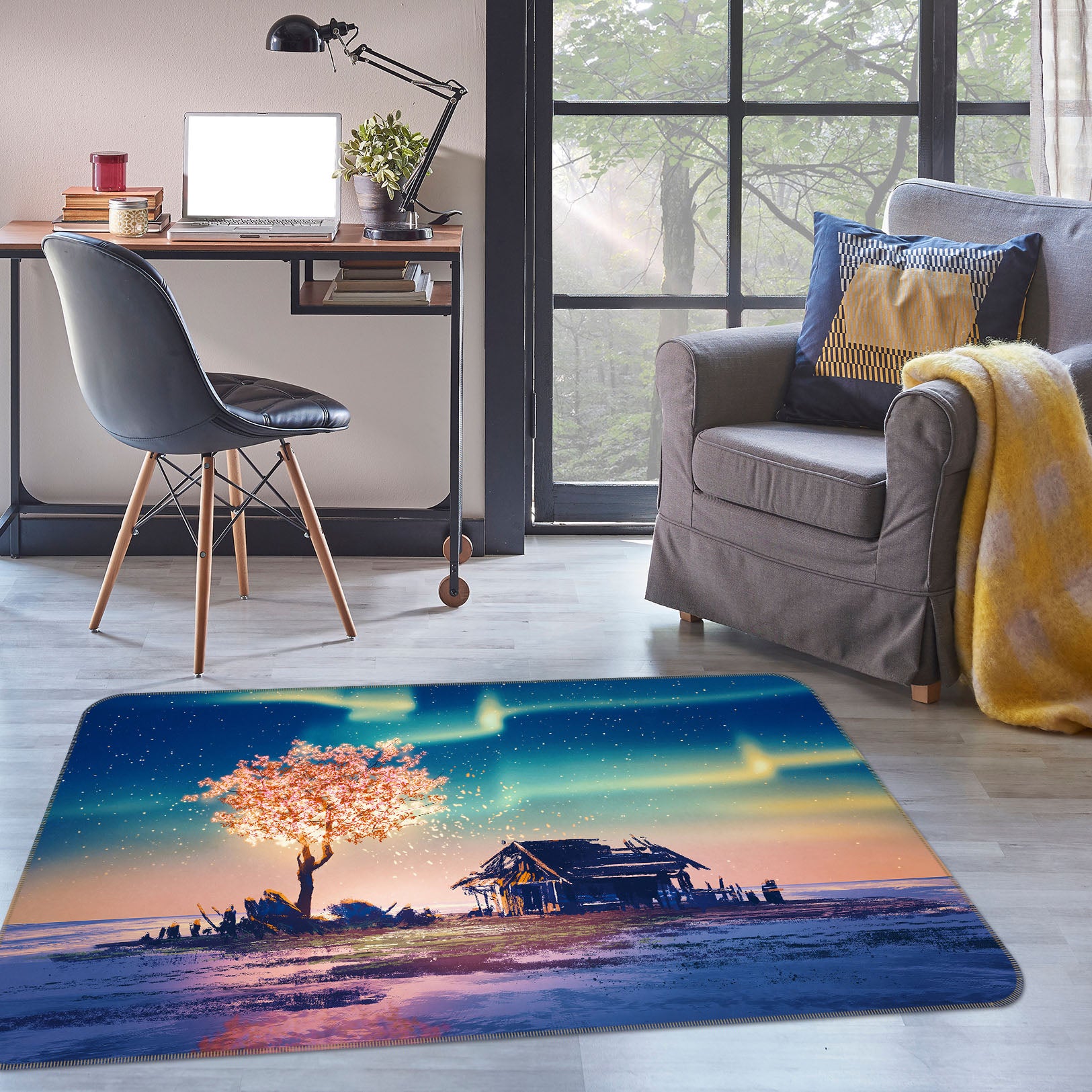 3D Tree Houses 34211 Non Slip Rug Mat