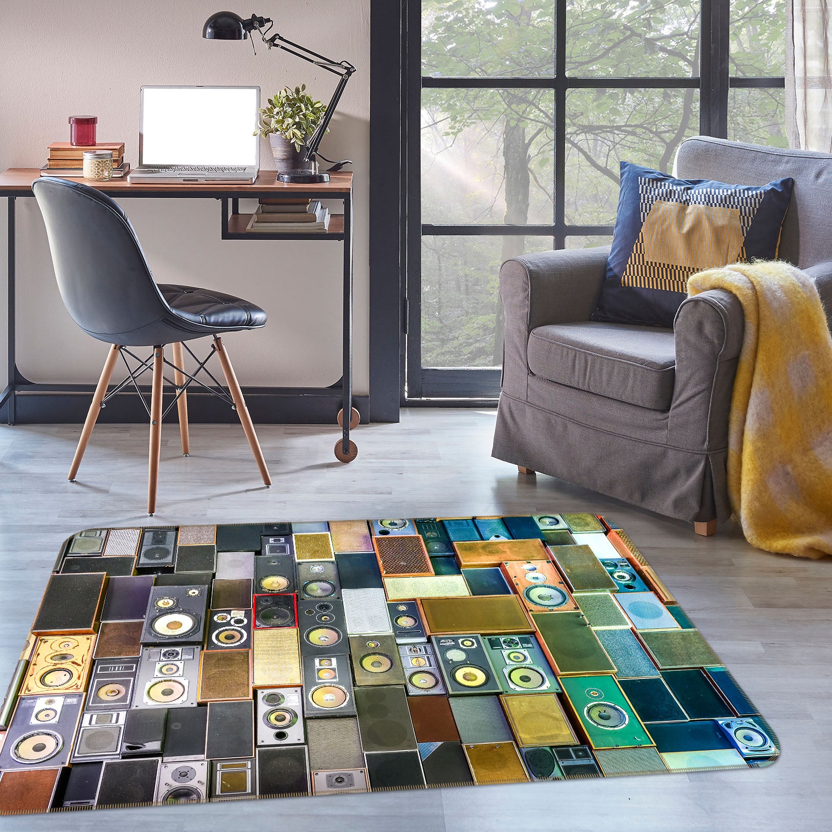 3D Sound Pattern 35024 Non Slip Rug Mat