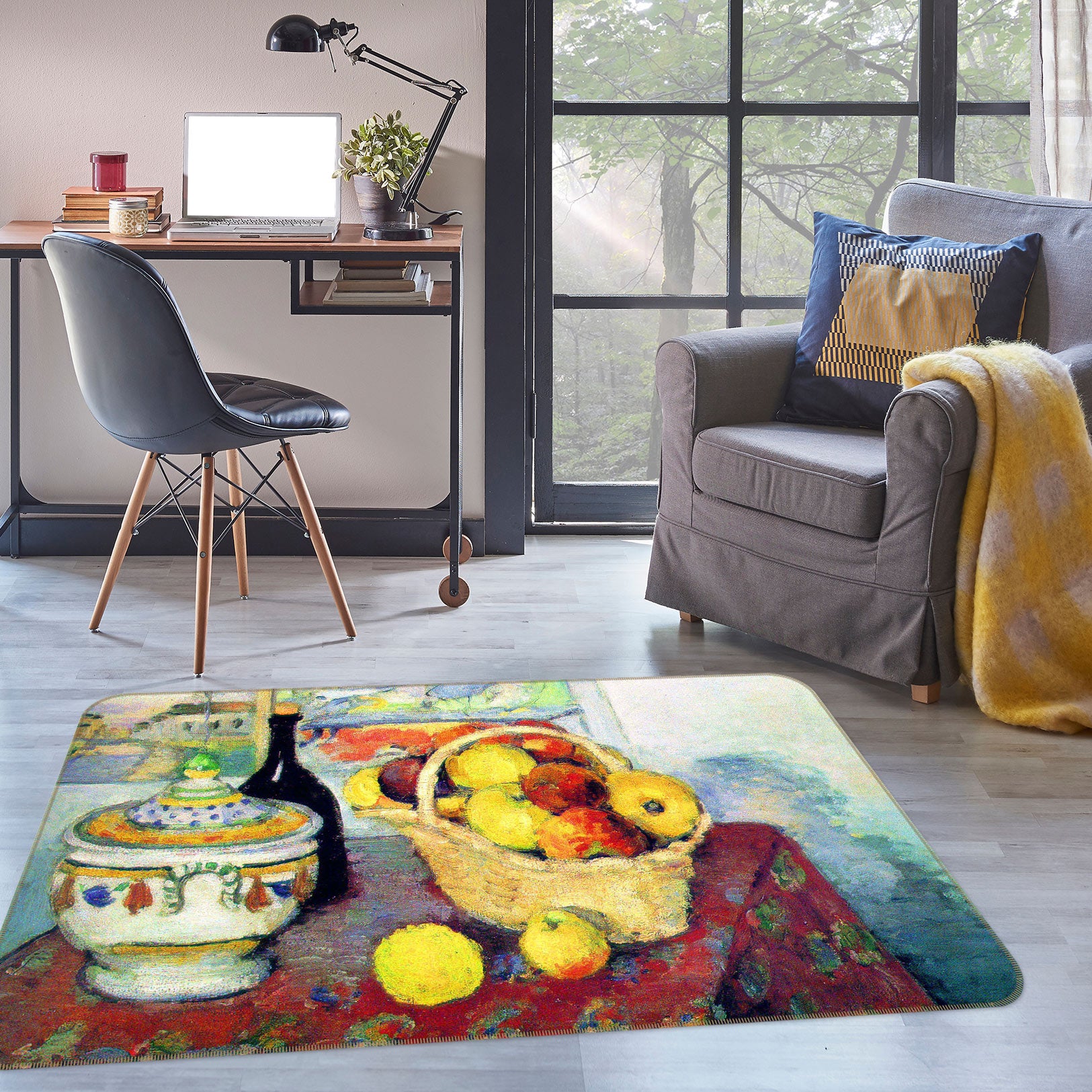 3D Fruit Basket 76048 Non Slip Rug Mat