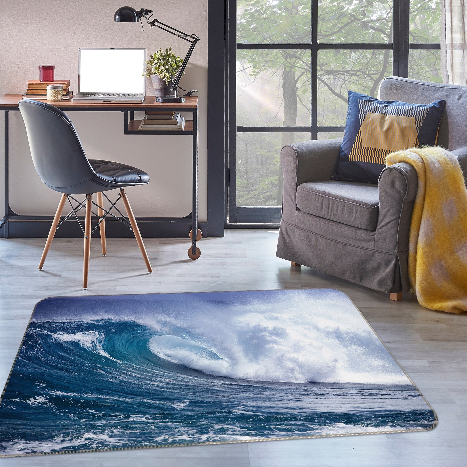 3D Waves 34118 Non Slip Rug Mat