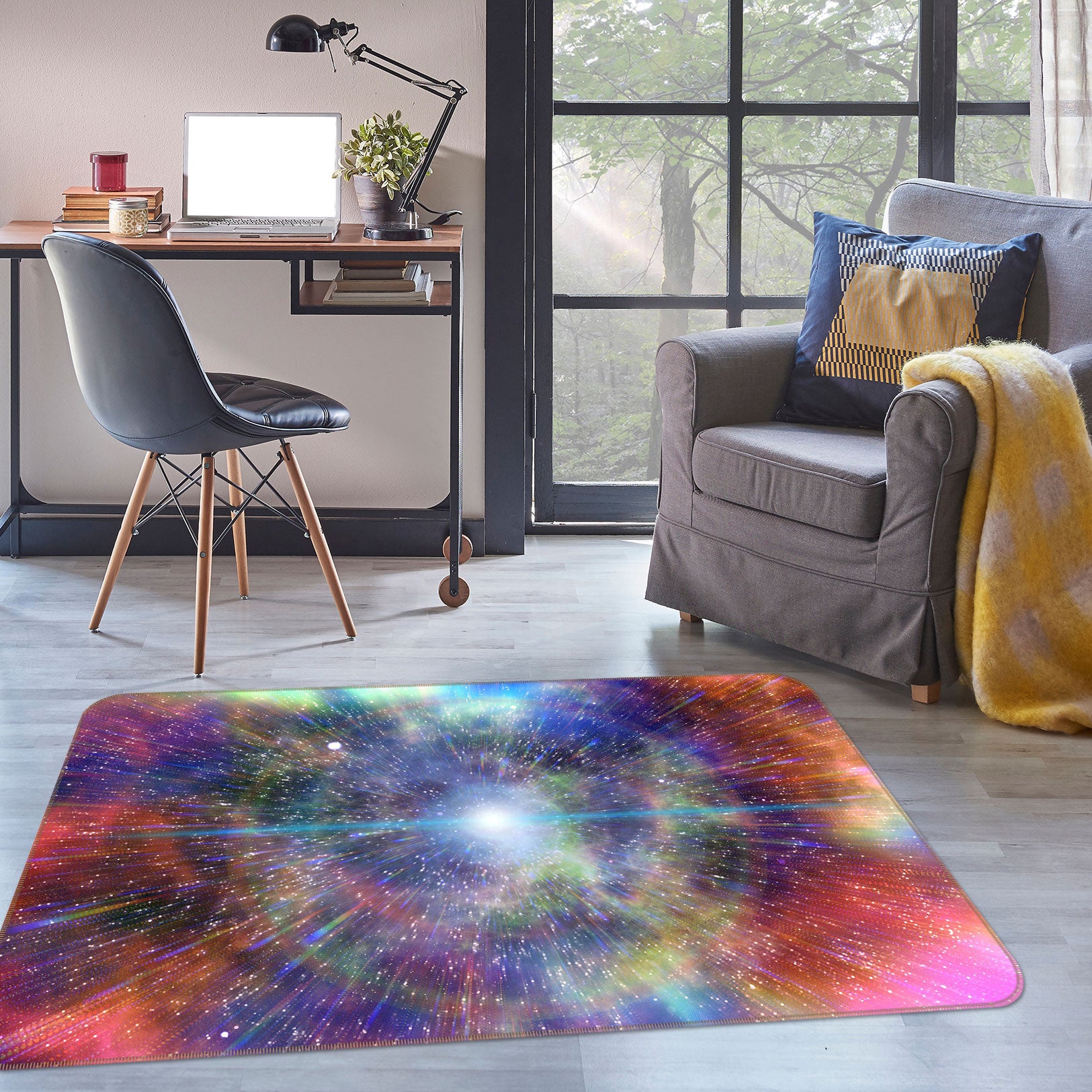 3D Starry Sky 26218 Non Slip Rug Mat