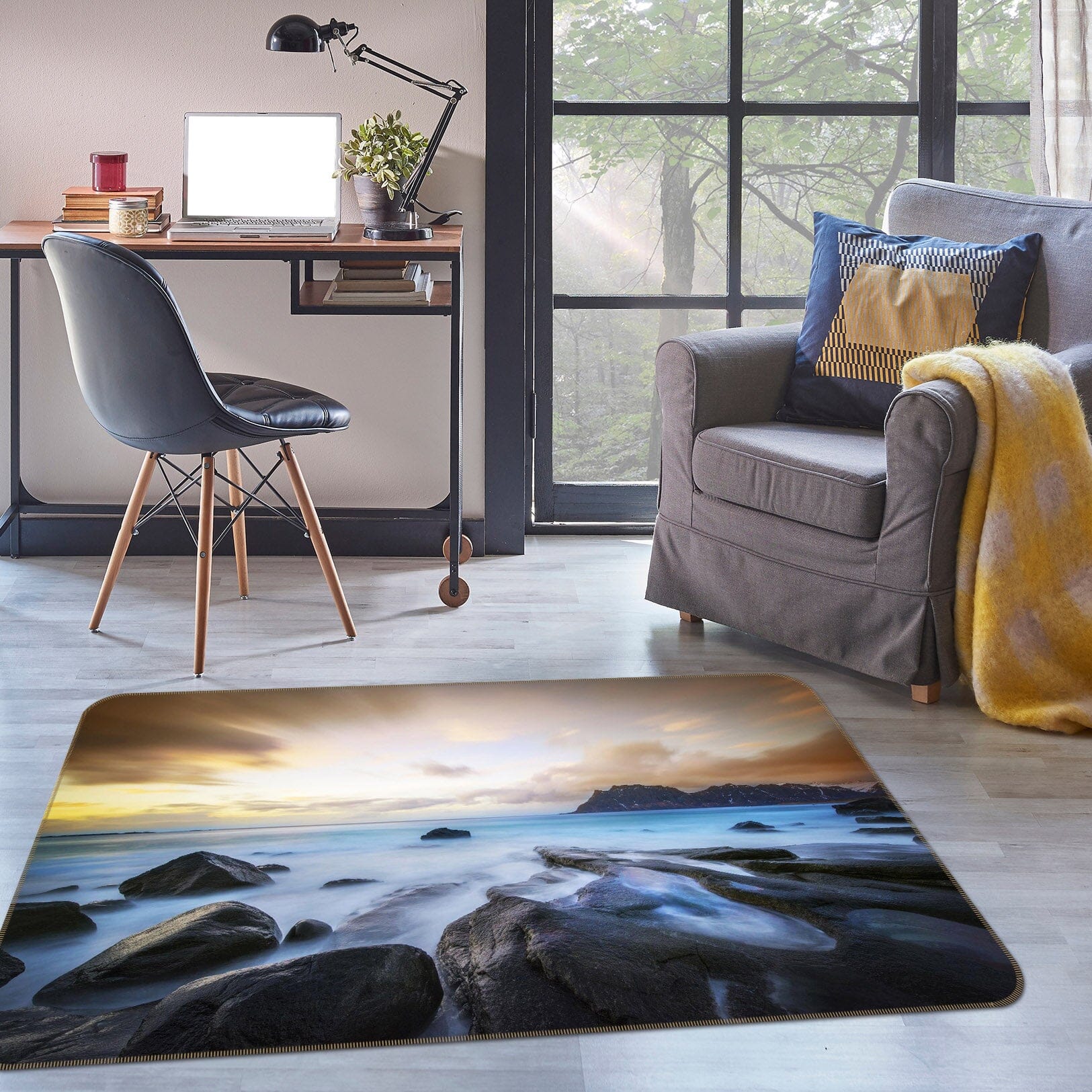 3D Sea Of Stones 1132 Marco Carmassi Rug Non Slip Rug Mat Mat AJ Creativity Home 