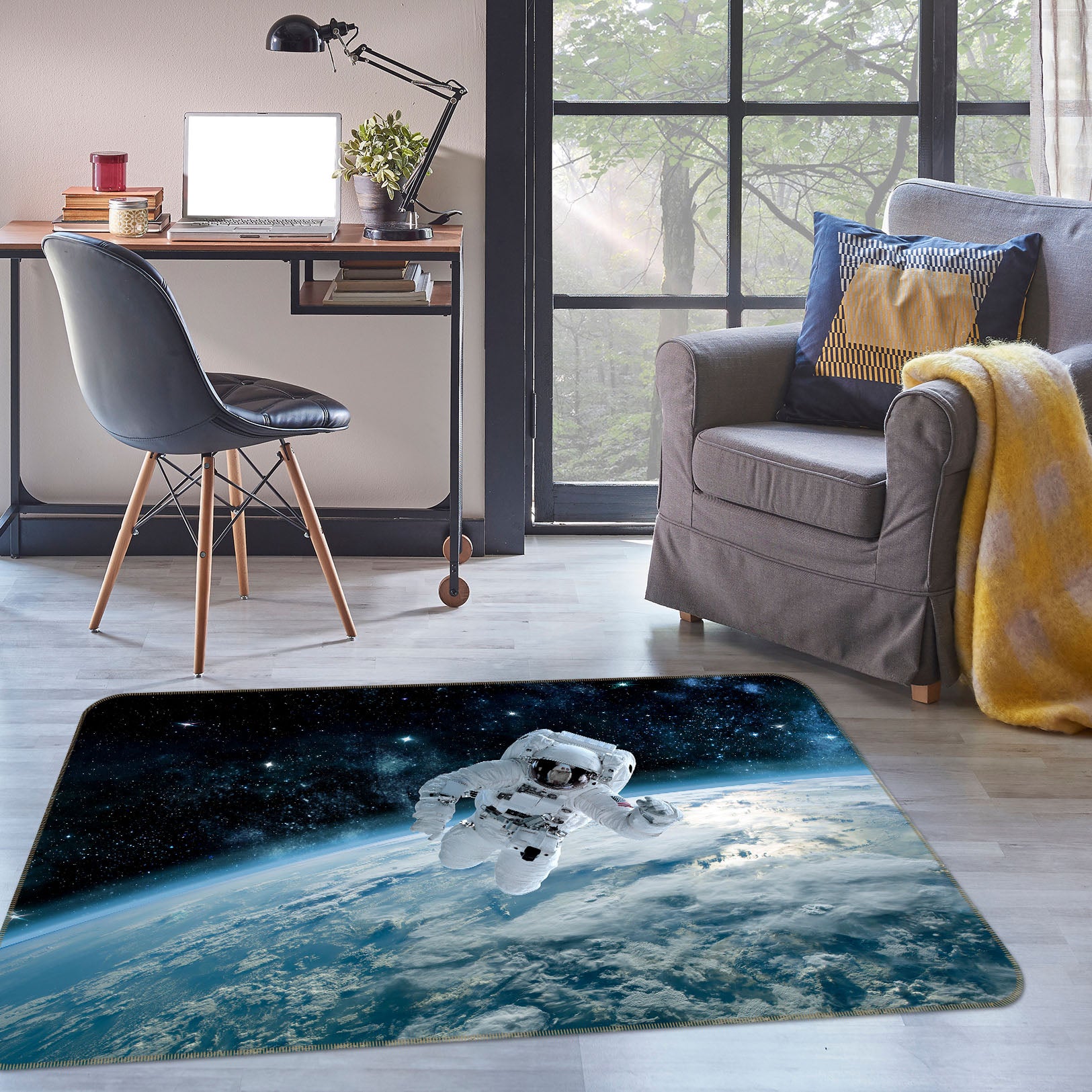 3D Astronaut 30187 Non Slip Rug Mat