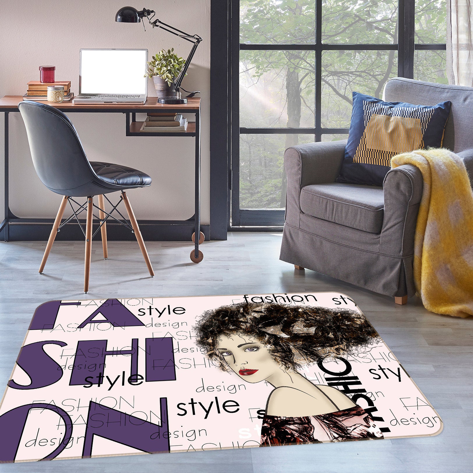 3D Fashion Woman 77169 Non Slip Rug Mat