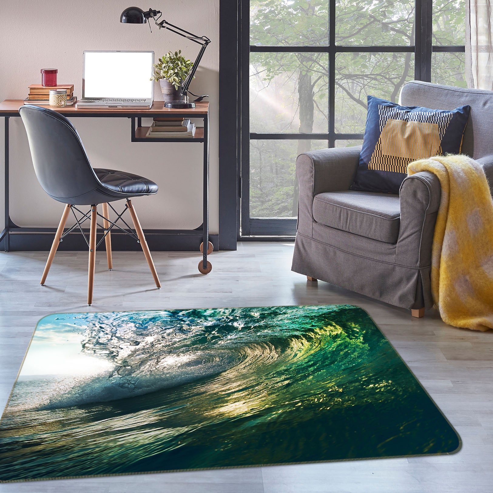 3D Waves 36024 Non Slip Rug Mat