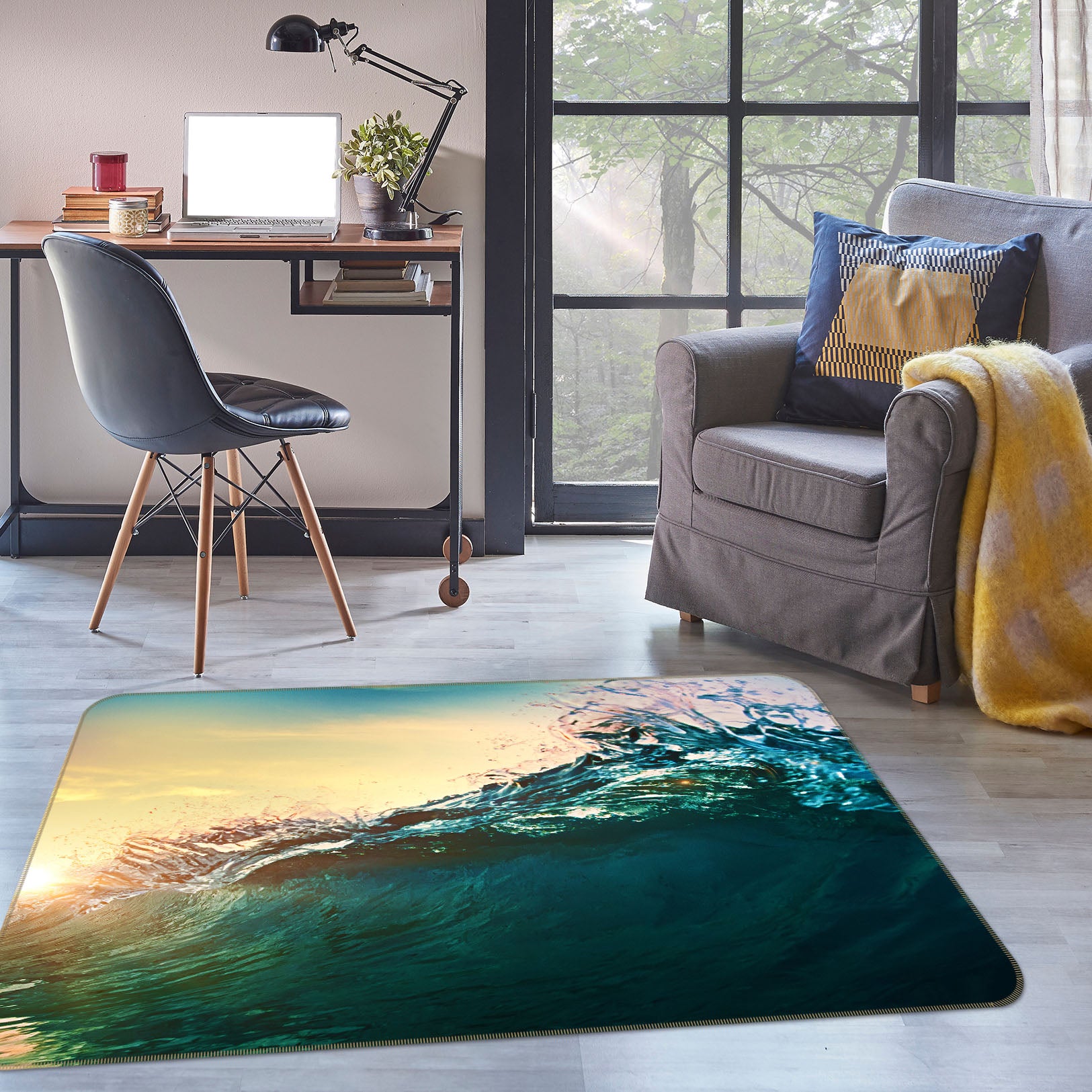 3D Waves 36021 Non Slip Rug Mat