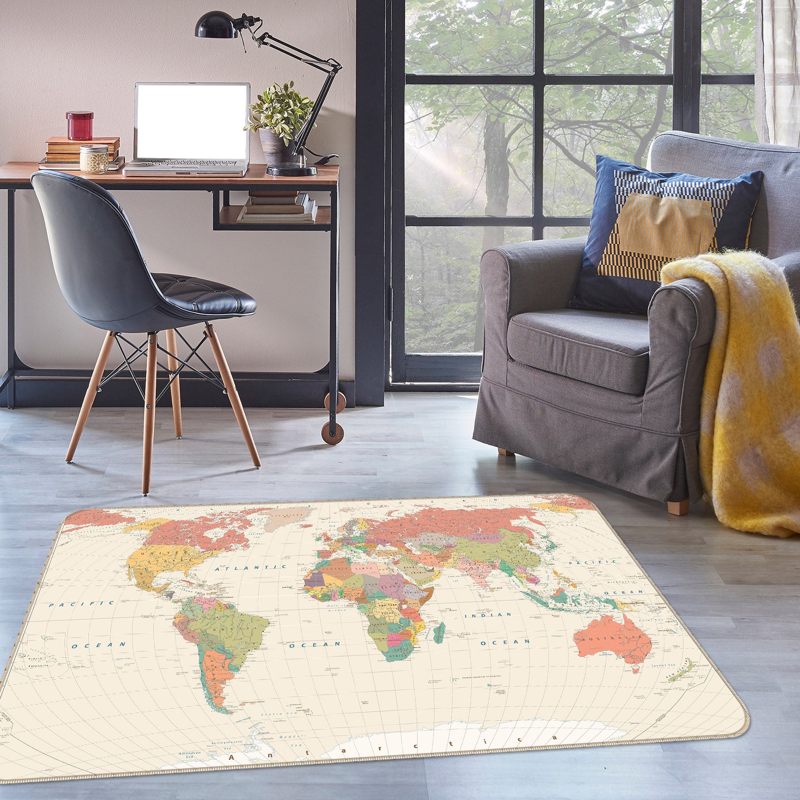 3D Map 36072 Non Slip Rug Mat