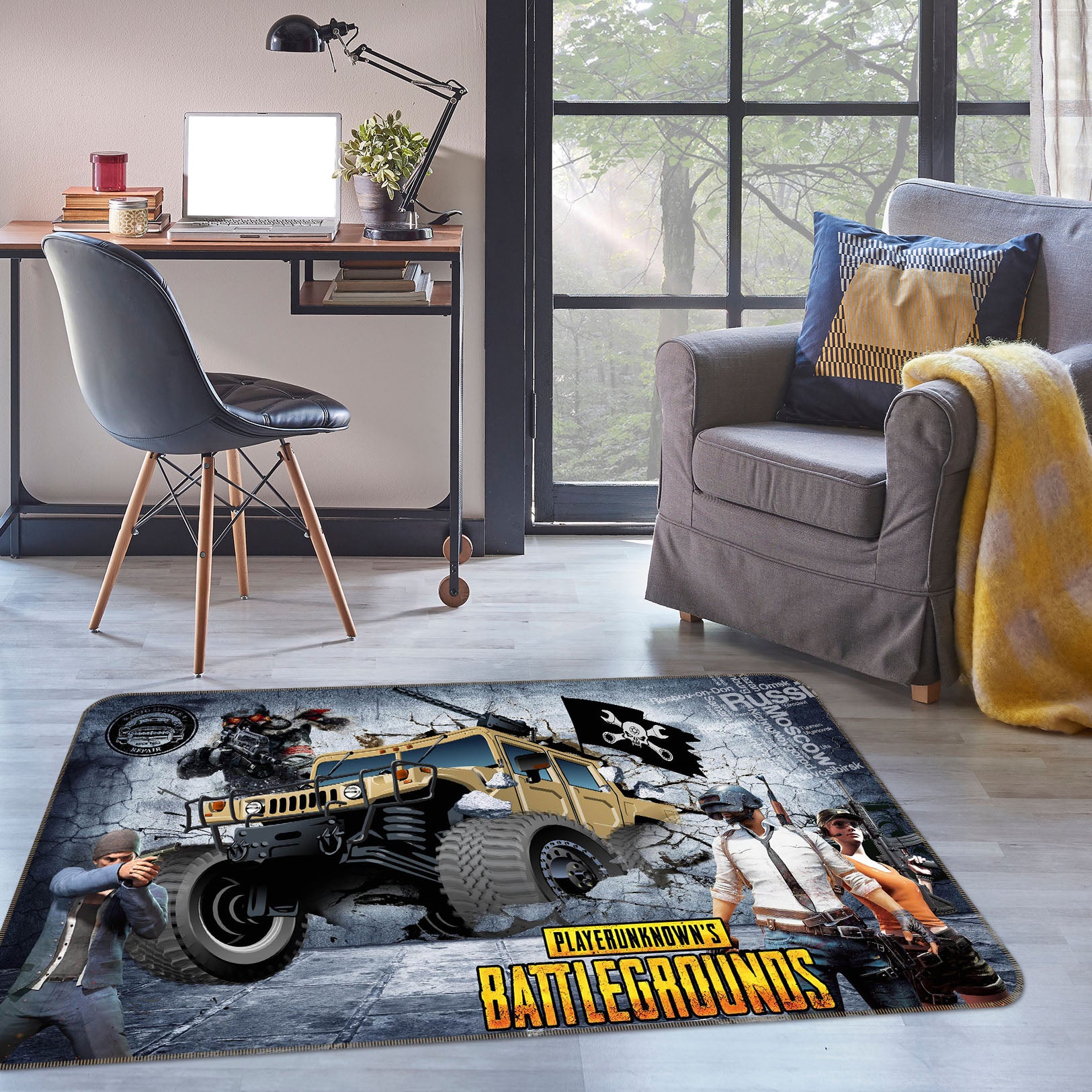 3D Off-Road Car 68065 Vehicle Non Slip Rug Mat