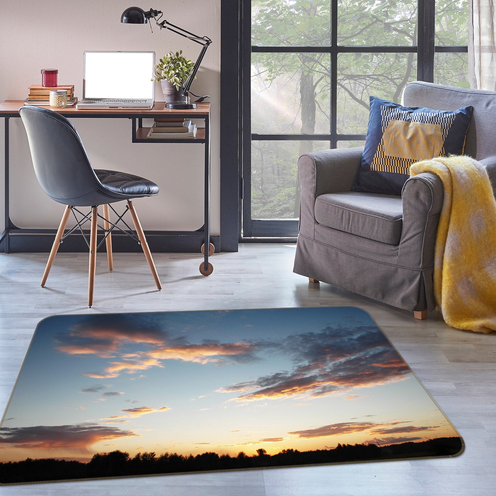 3D Sky Clouds 31184 Non Slip Rug Mat
