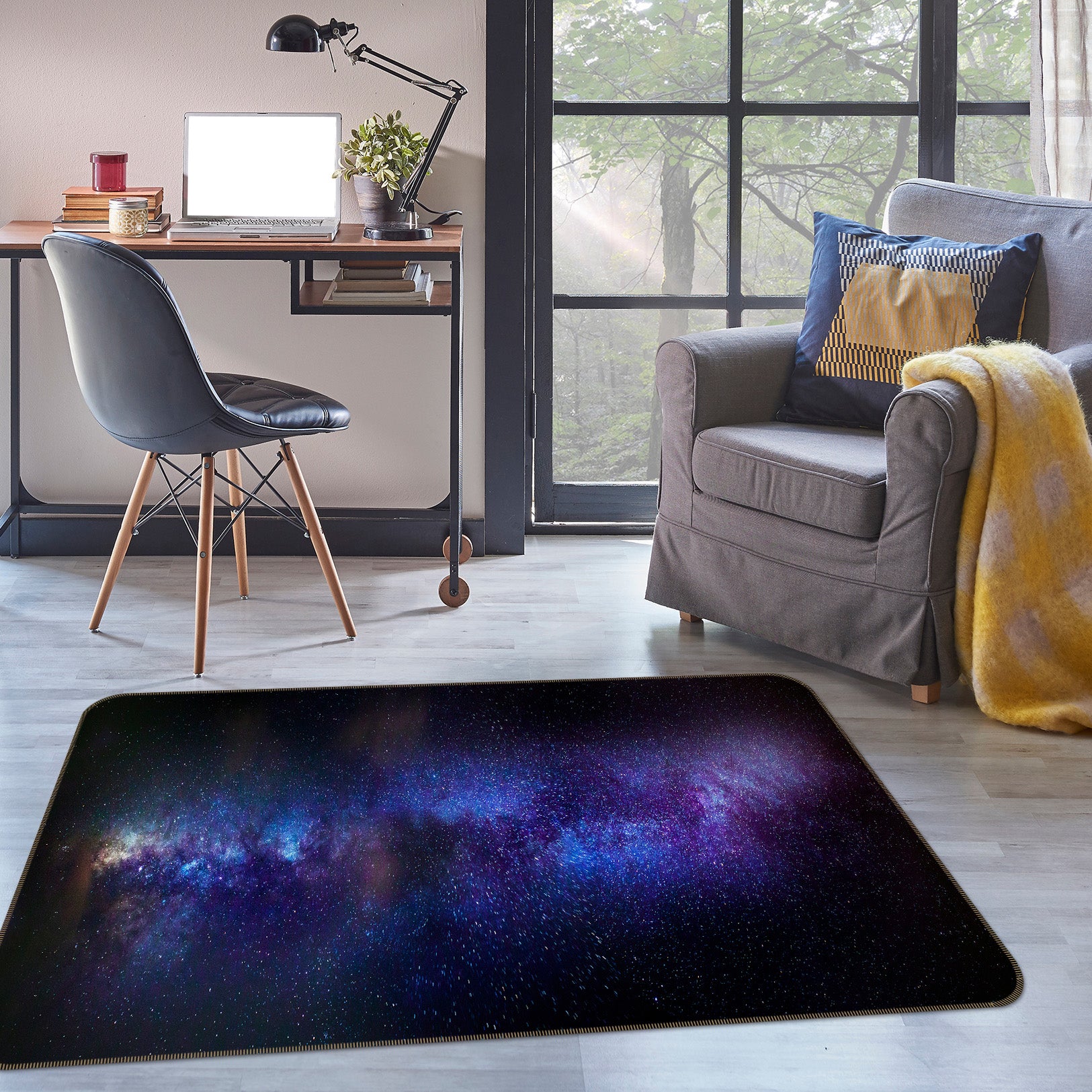 3D Starry Sky 36077 Non Slip Rug Mat