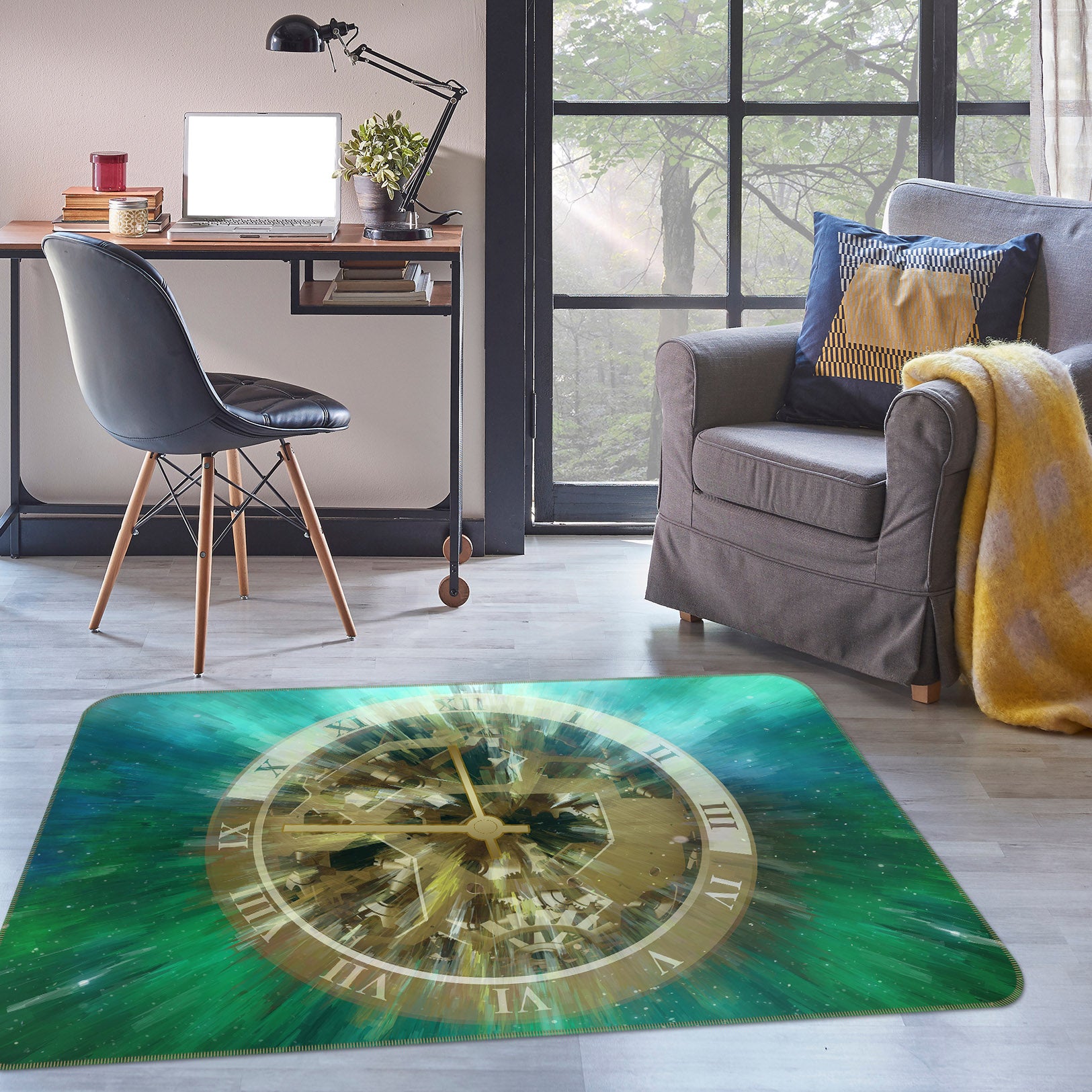 3D Clock 36103 Non Slip Rug Mat