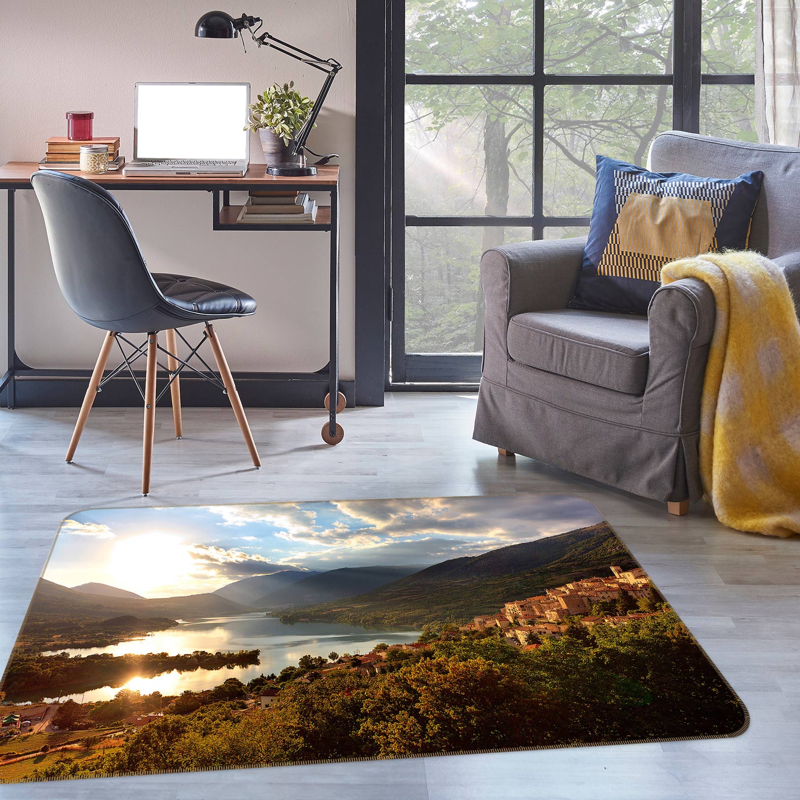 3D Mountains 75228 Non Slip Rug Mat