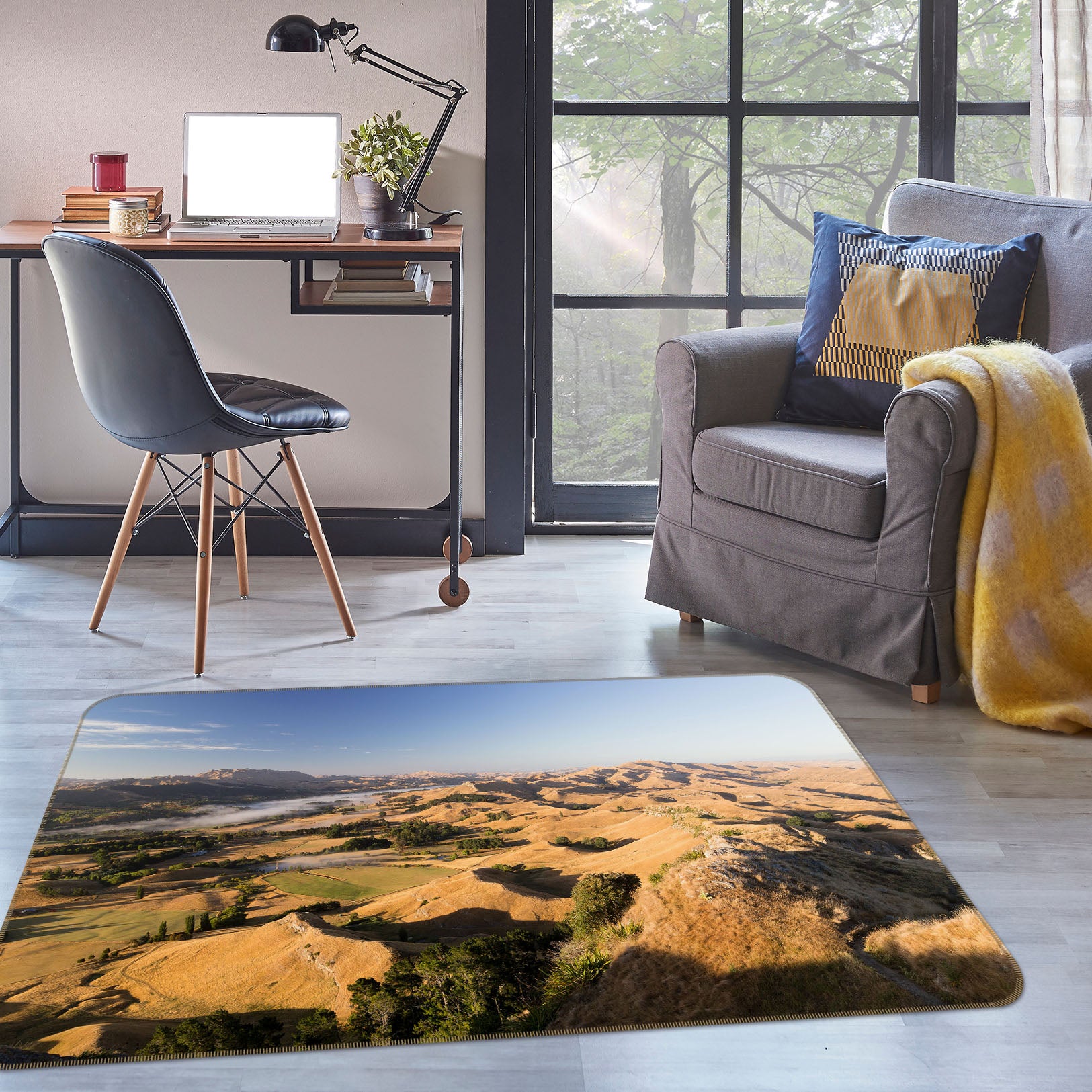 3D Mountains 35185 Non Slip Rug Mat